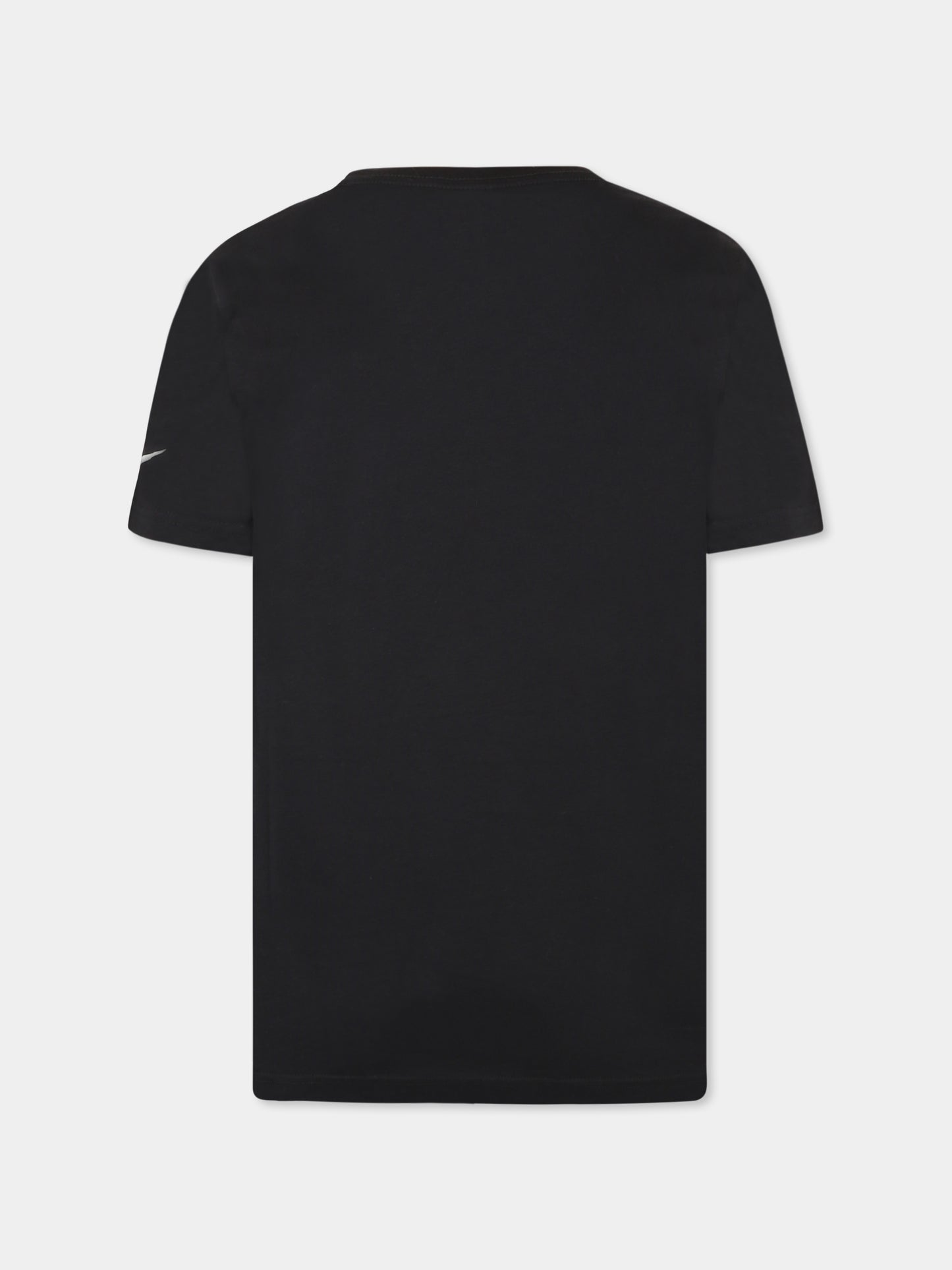 T-shirt noir pour garçon avec écriture