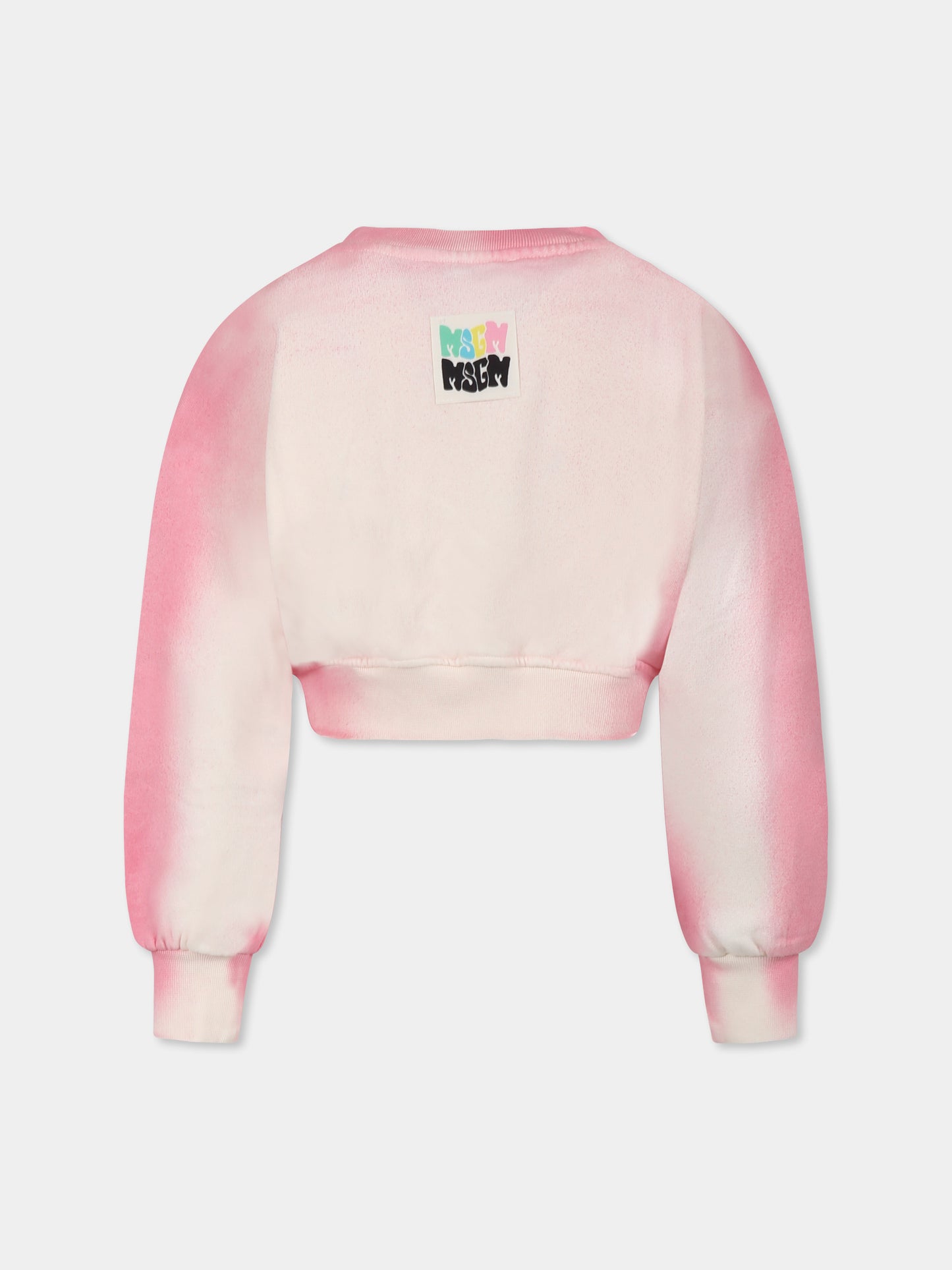 Sweat court rose pour fille avec logo