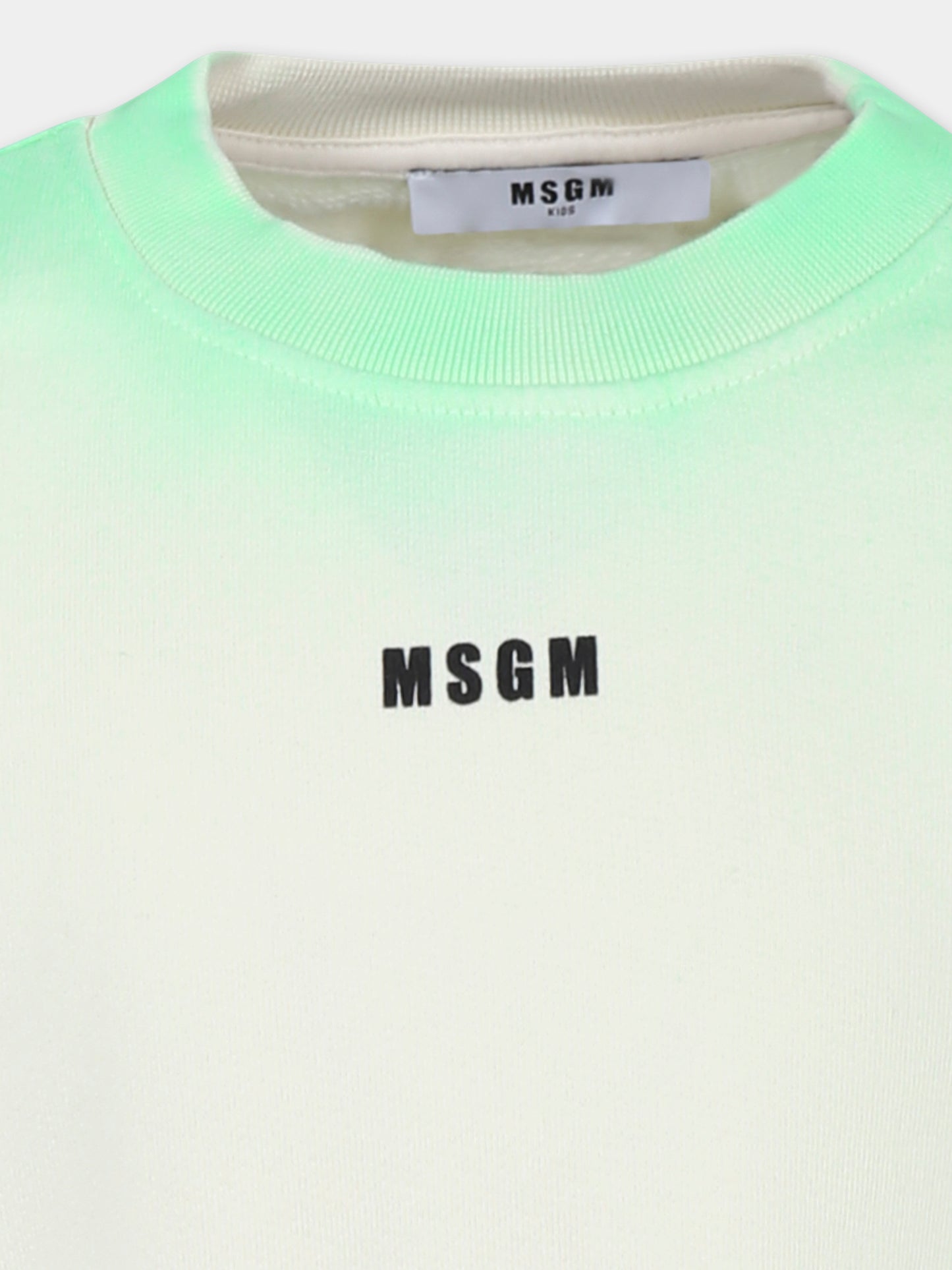 Sweat court vert pour fille avec logo