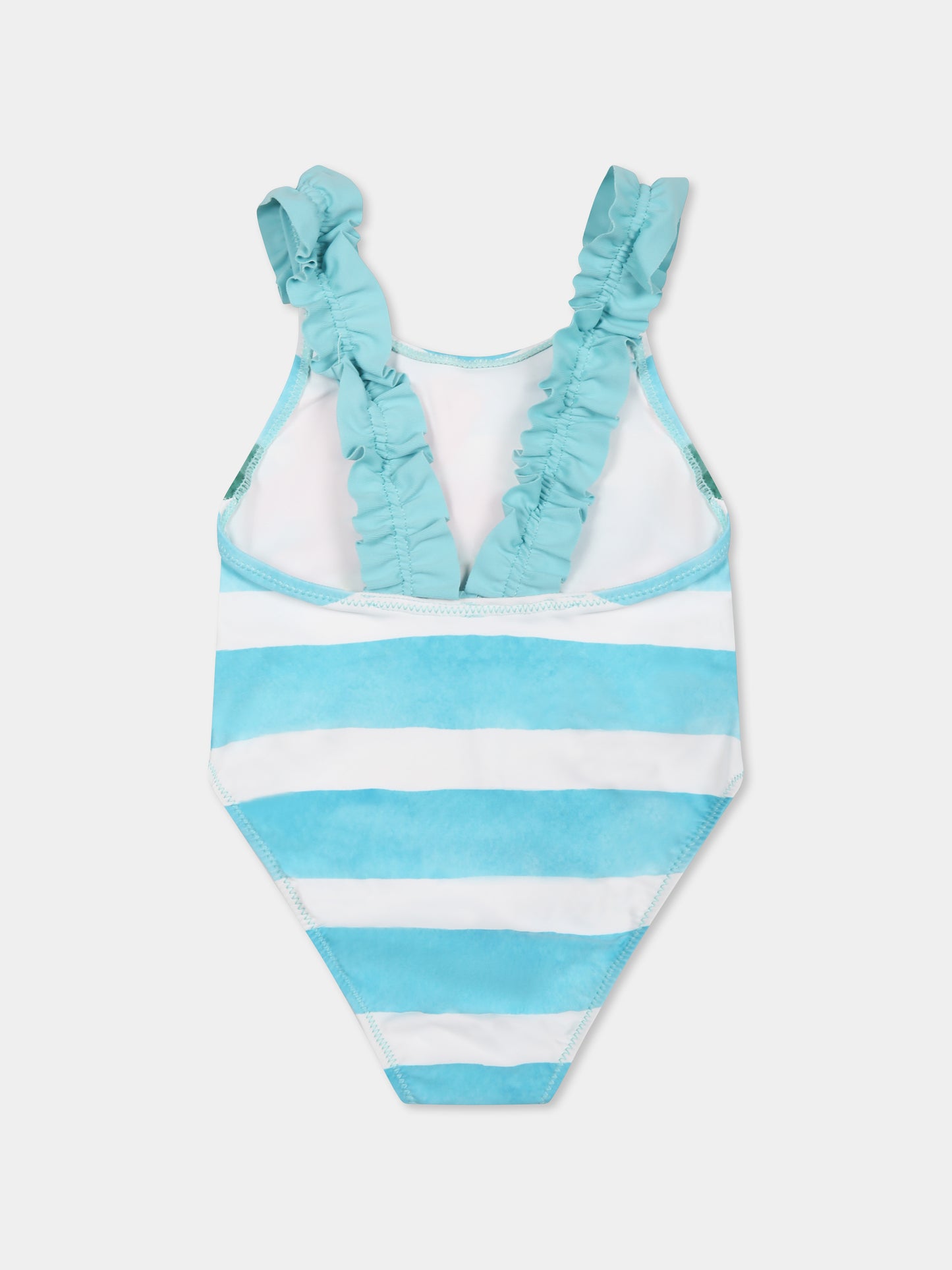 Maillot de bain bleu clair pour bébé fille avec fleurs
