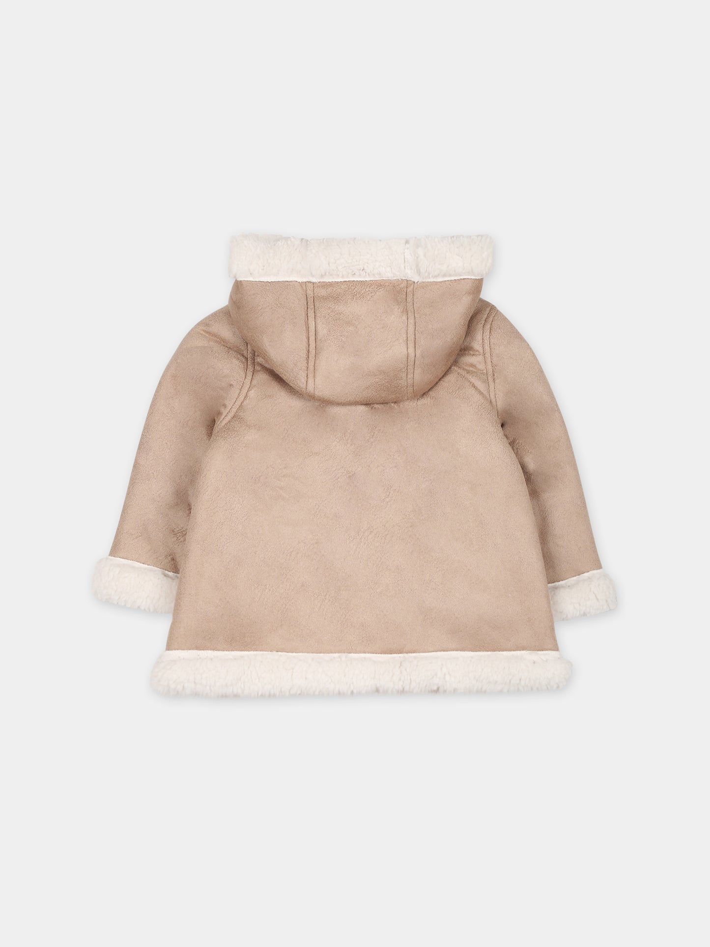 Manteau biege pour bébé fille