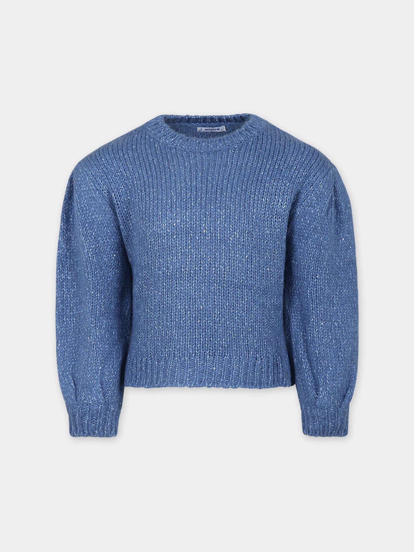 Pull bleu ciel pour fille