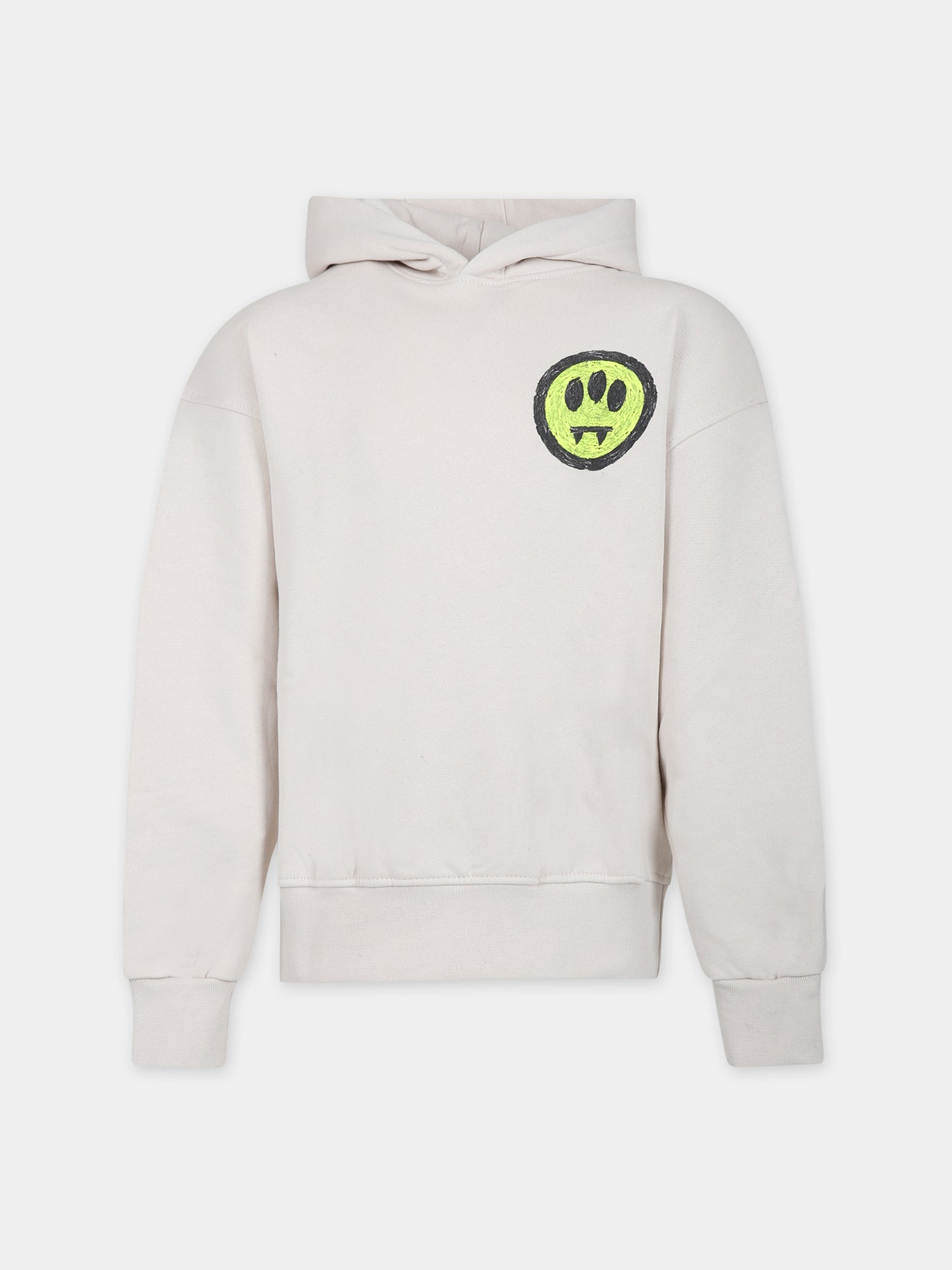 Sweat-shirt ivoire pour enfants avec smiley et logo