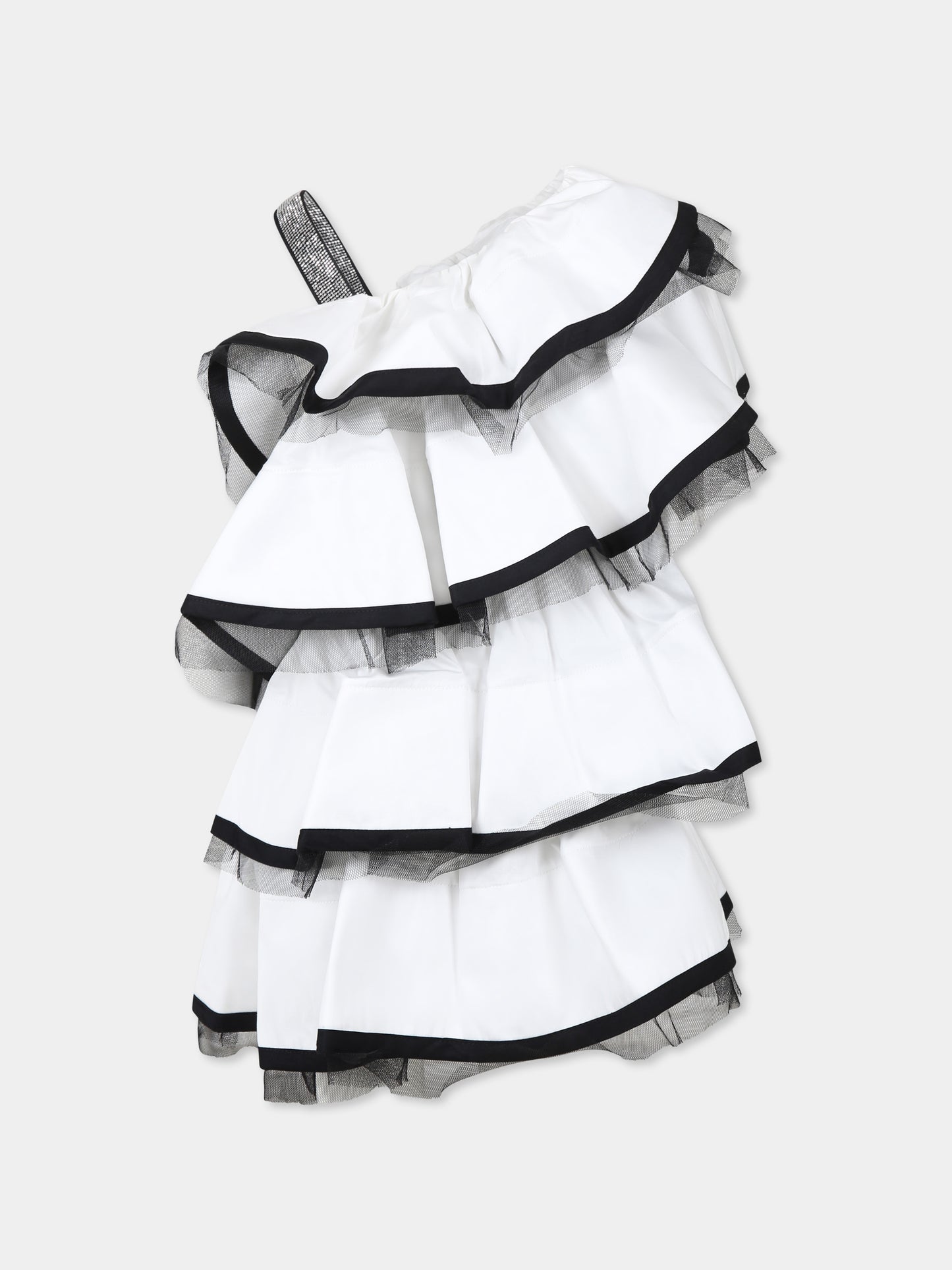 Vestito bianco per bambina con logo,Marc Jacobs,W60502 117