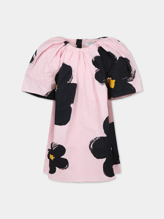 Vestito rosa per bambina con fiori,Marc Jacobs,W60504 475
