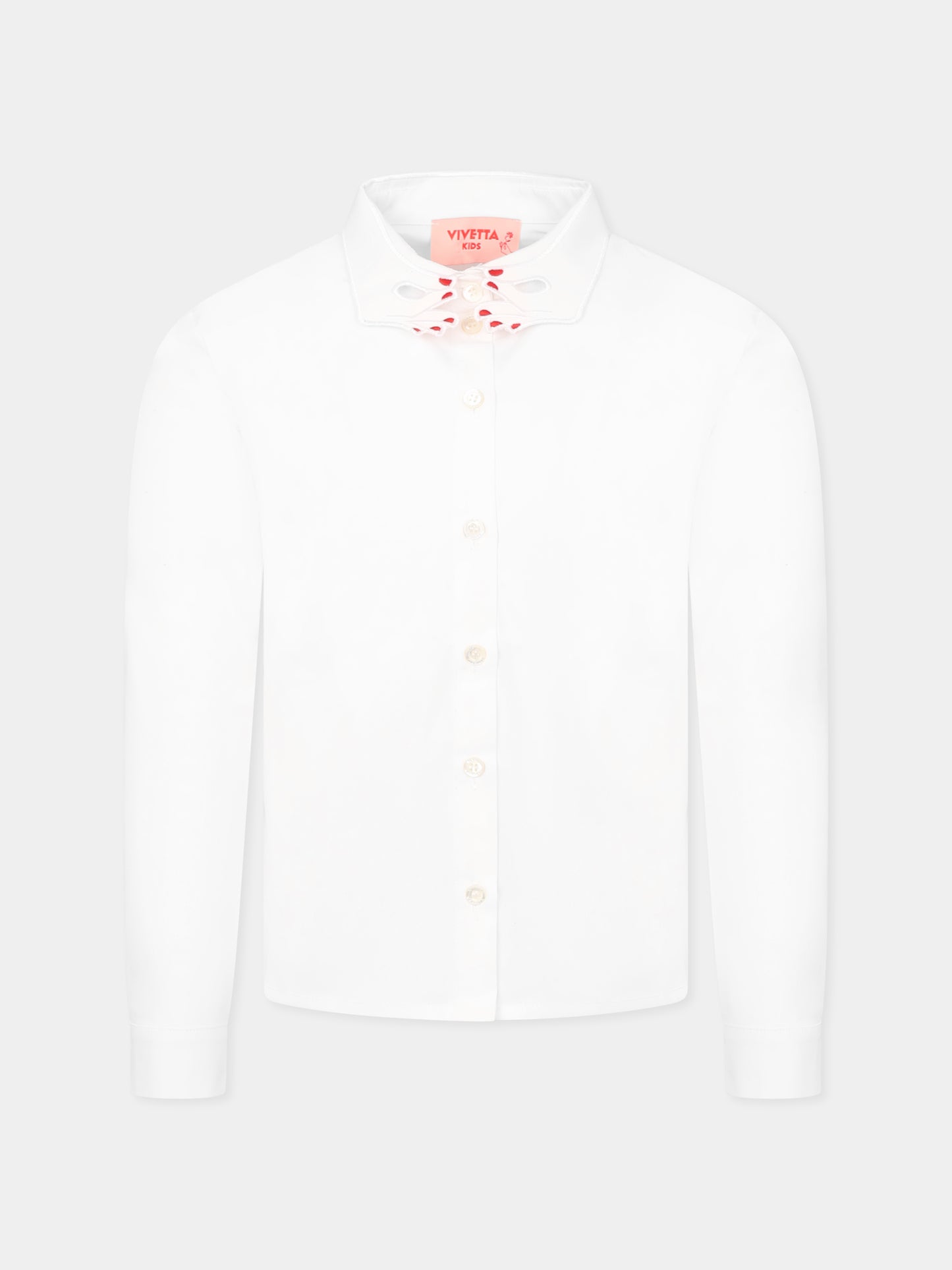 Chemise blanche pour fille avec