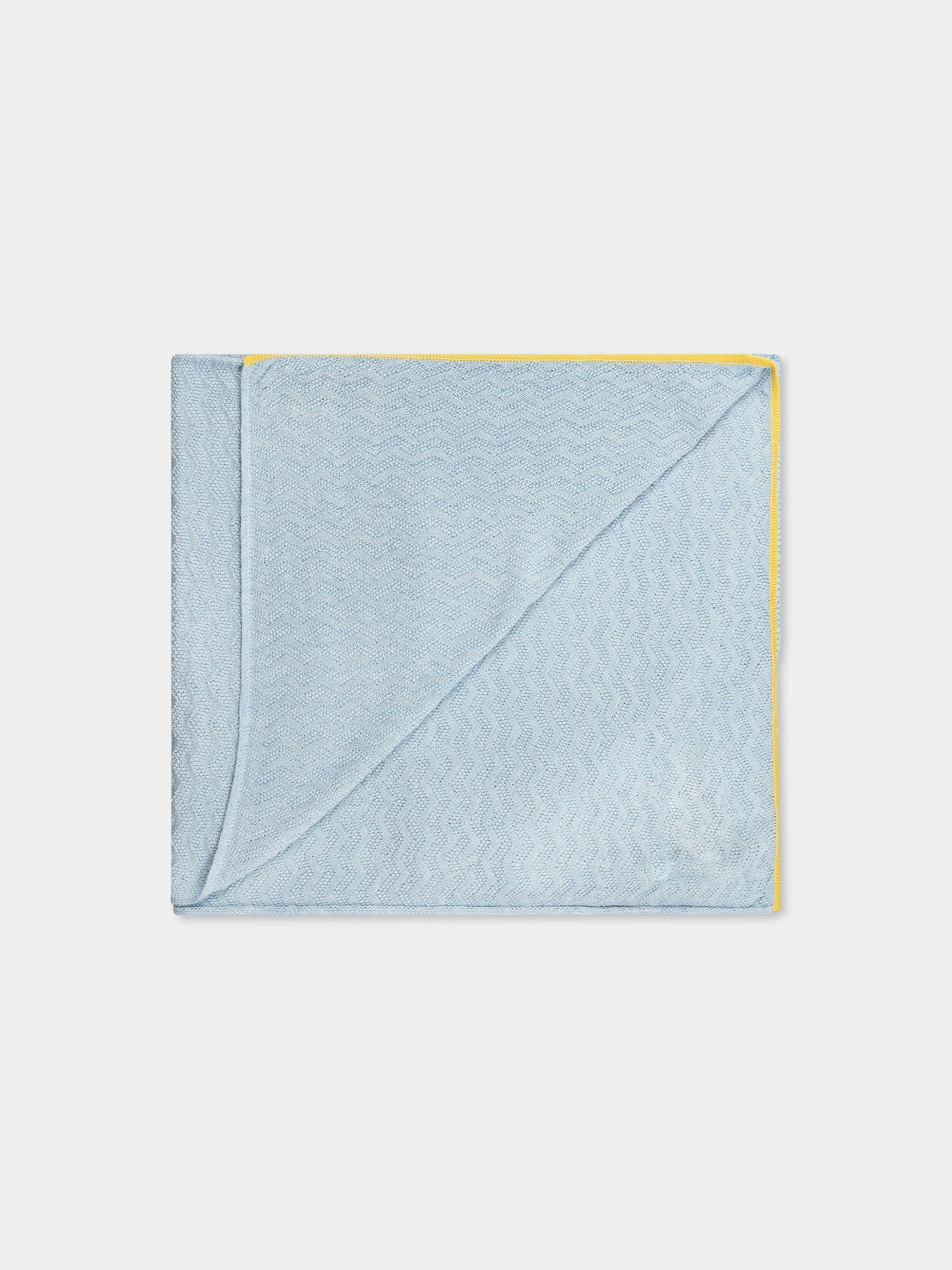 Coperta celeste per neonato con onde all over,Gensami,COP01-B-ONDA BLUE SKY