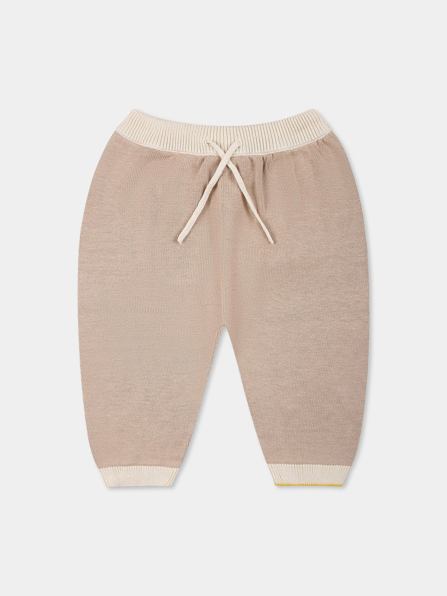 Pantalon beige pour bébé garçon avec vagues