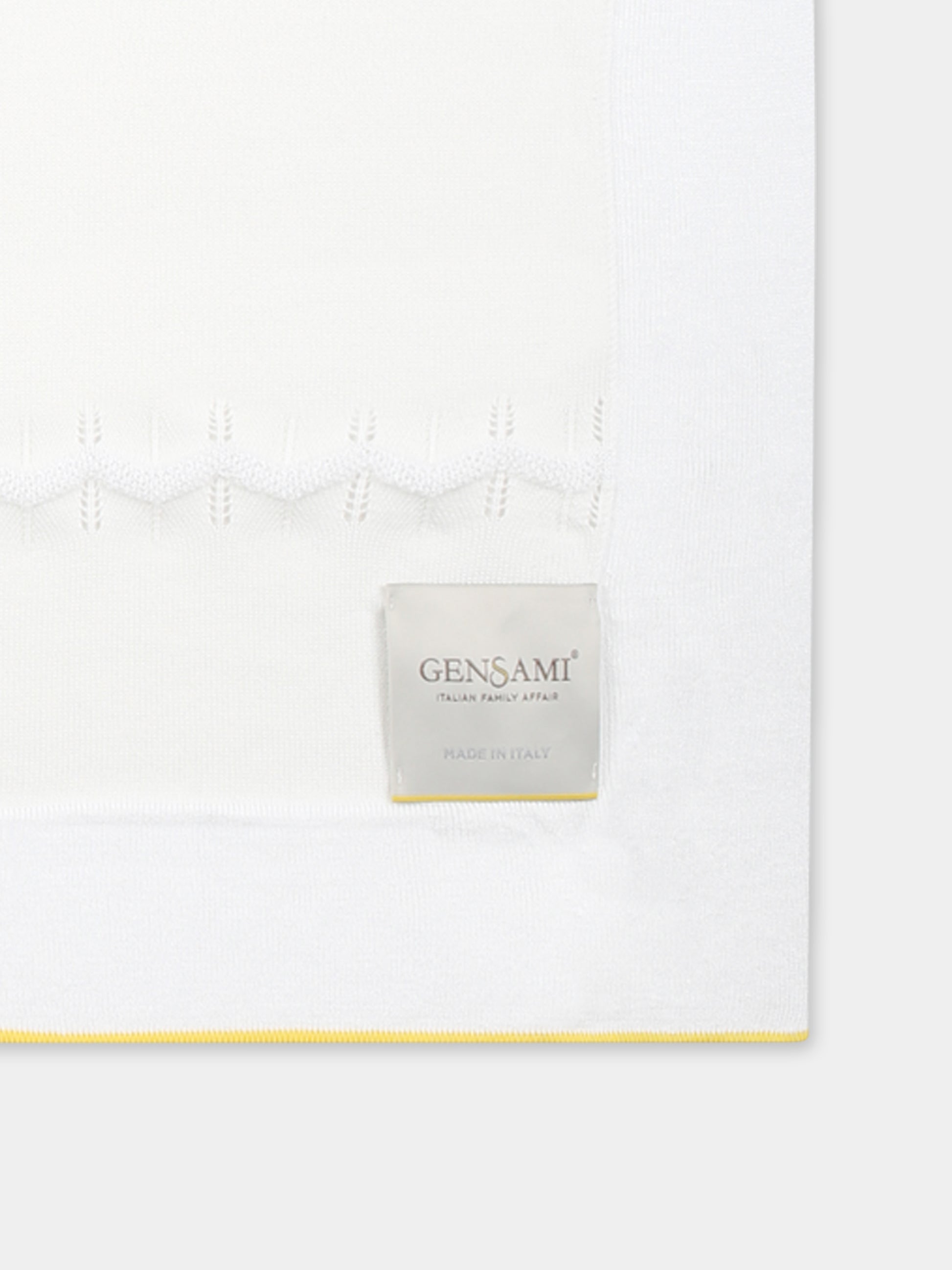 Coperta avorio per neonati con onde,Gensami,COP03-B-ONDA OFF WHITE