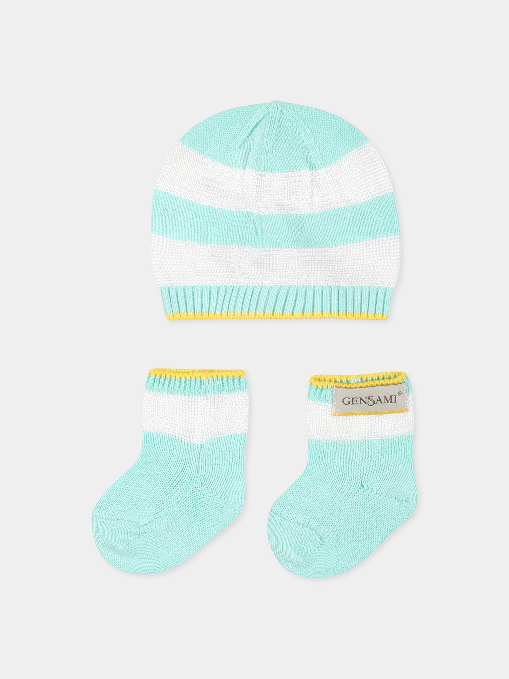 Set accessori verde per neonato,Gensami,BOX05-B-ONDA AQUAMARINE