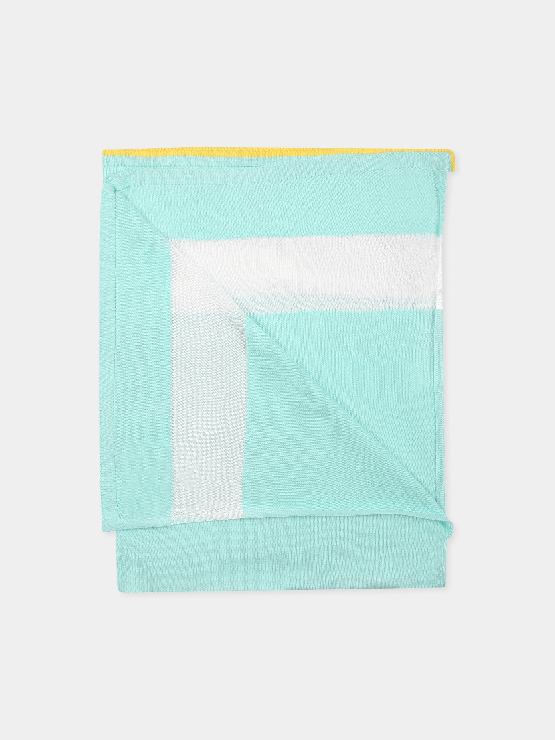 Coperta verde per neonato con righe,Gensami,COP01-B-SH AQUAMARINE