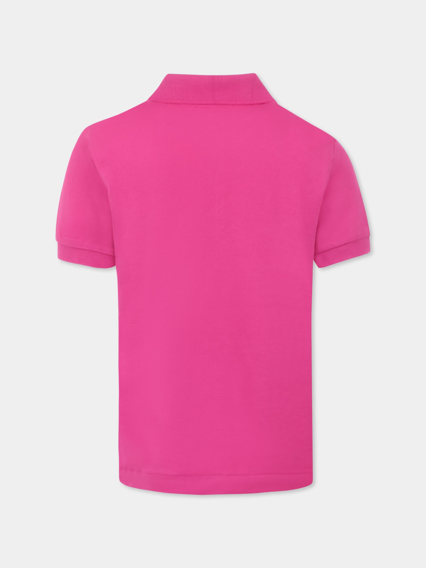 Polo fuchsia pour enfants avec crocodile