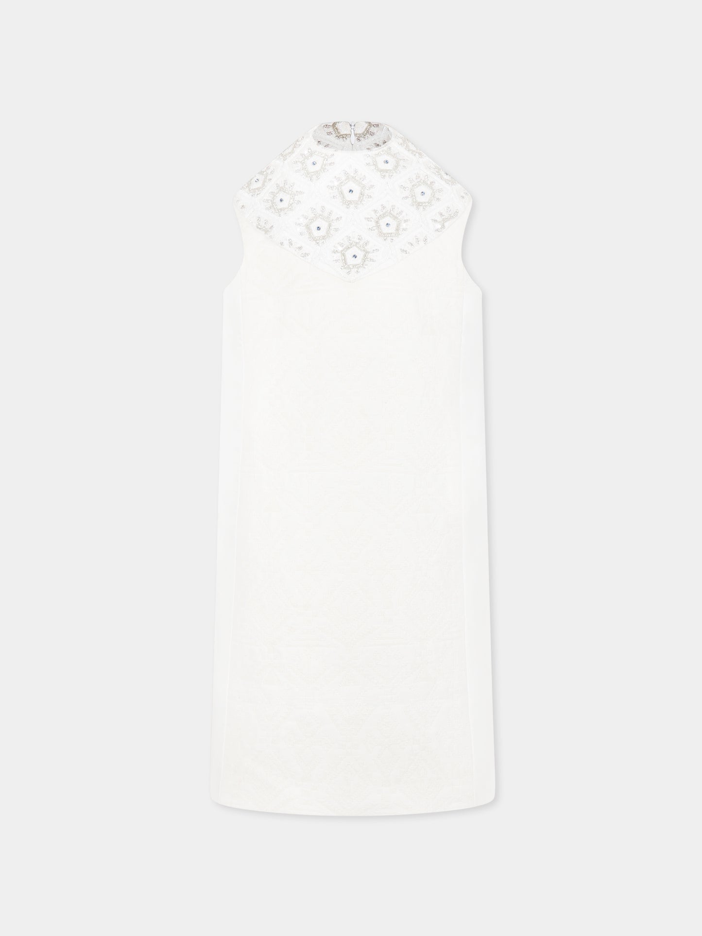 Robe ivoire pour fille avec fleurs