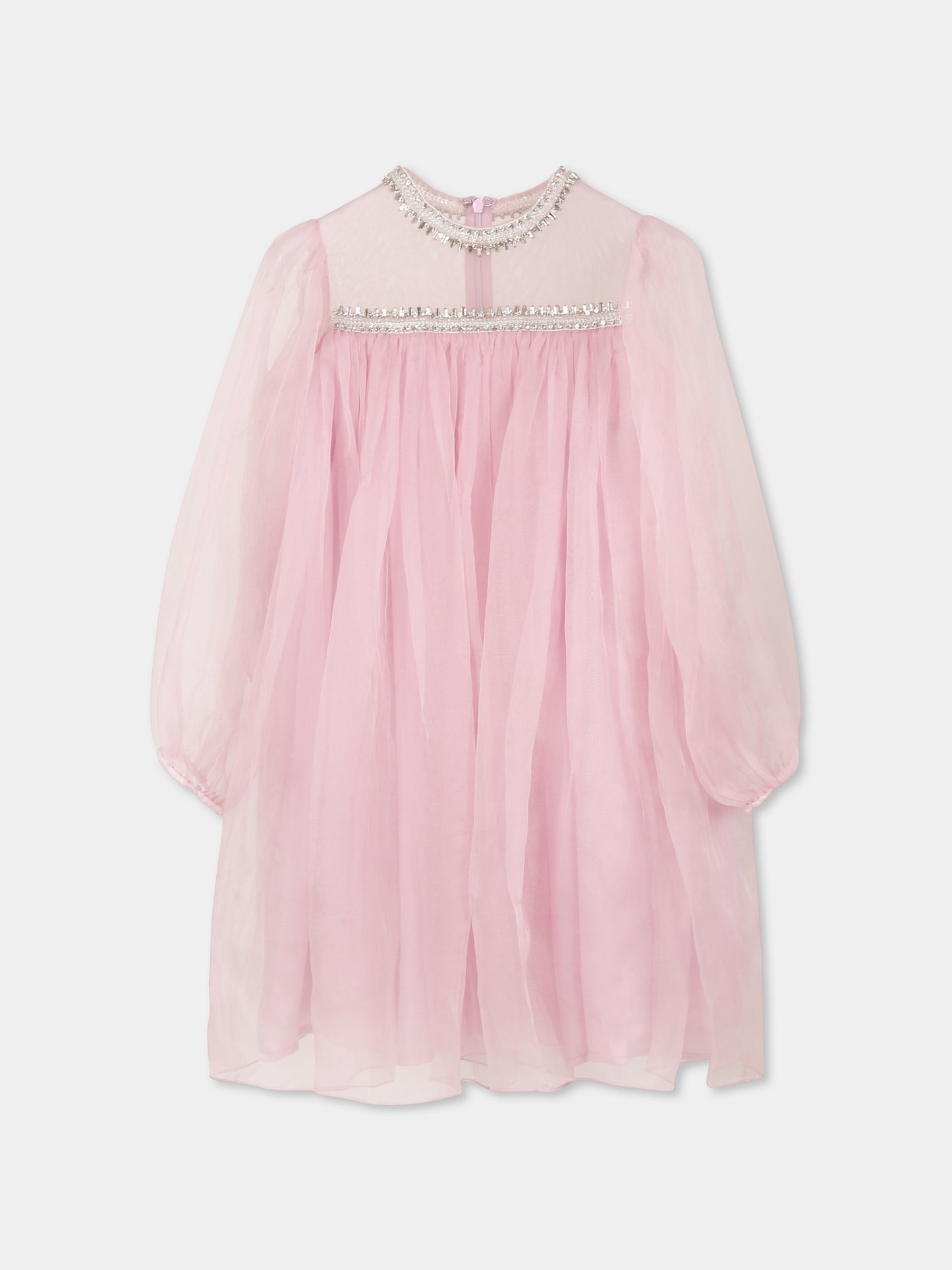 Robe violette pour fille avec cristaux