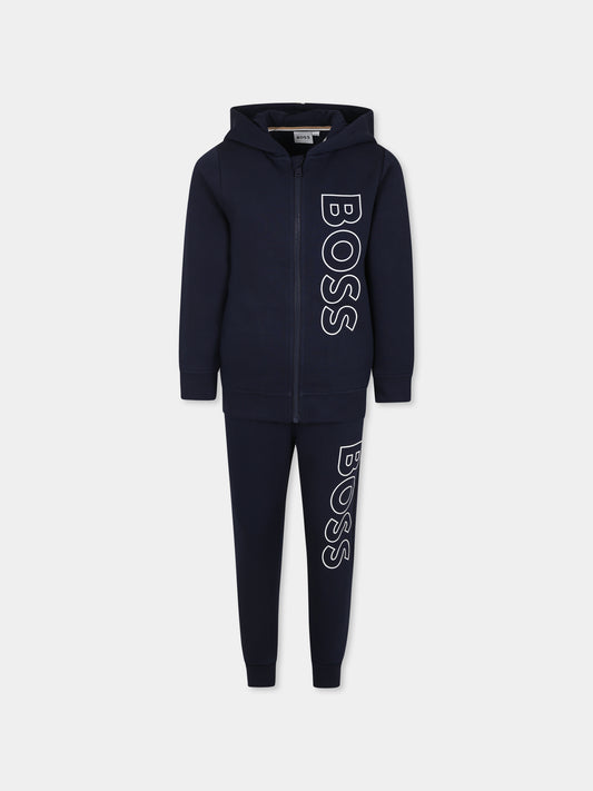 Completo blu per bambino con logo,Boss,J28121 849