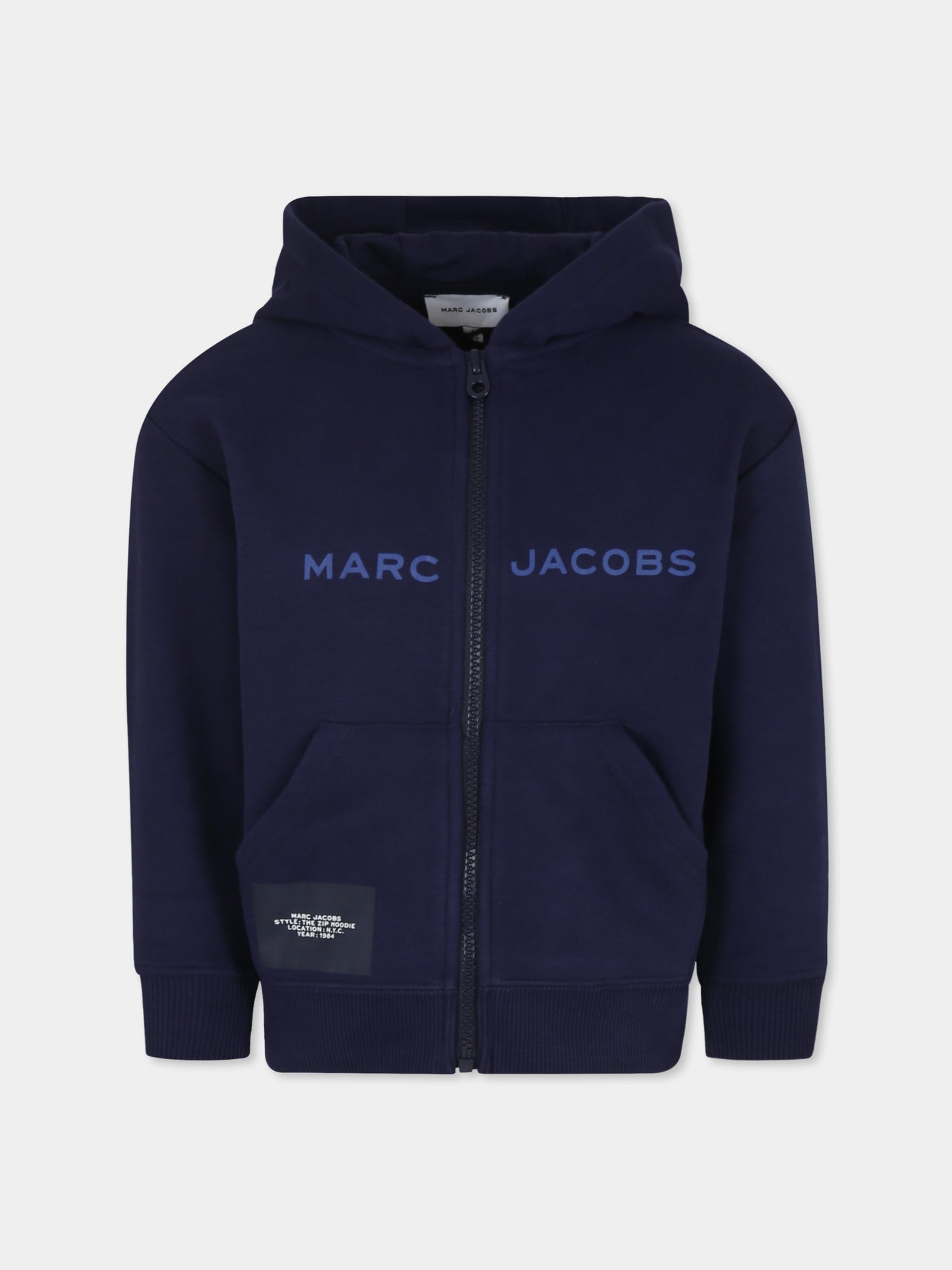 Felpa blu per bambino con logo,Marc Jacobs,W55010 85T