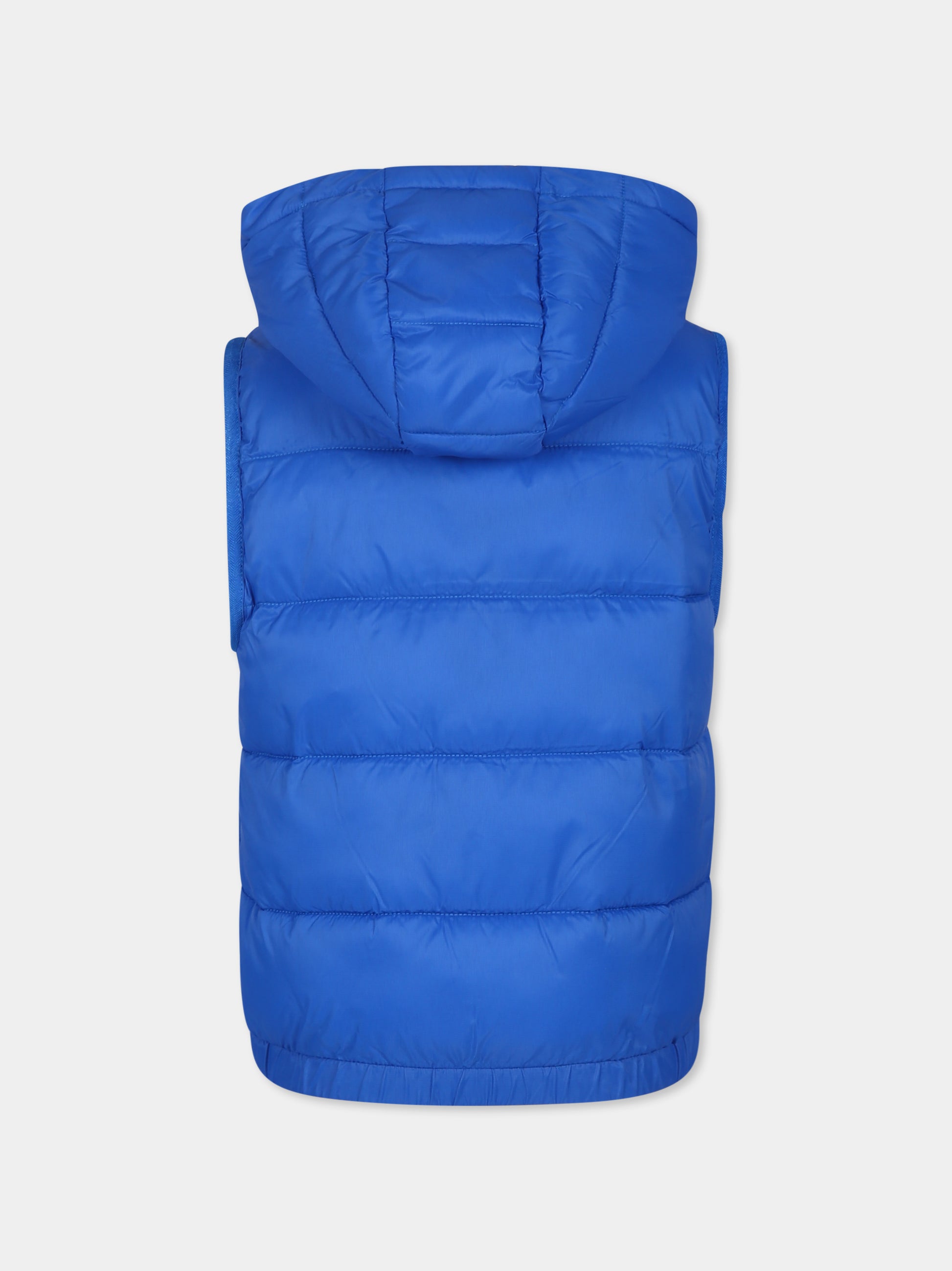 Gilet azzurro per bambino con Teddy Bear,Moschino Kids,HUS04Q L3A69 40289