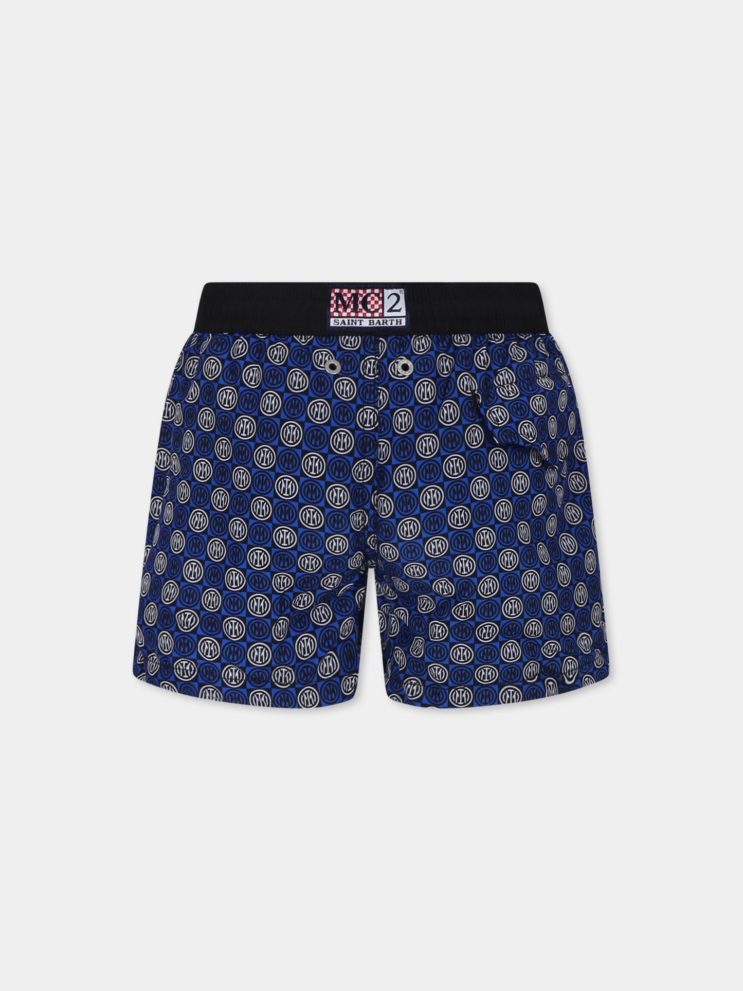 Short de bain bleu pour garçon avec logo Inter