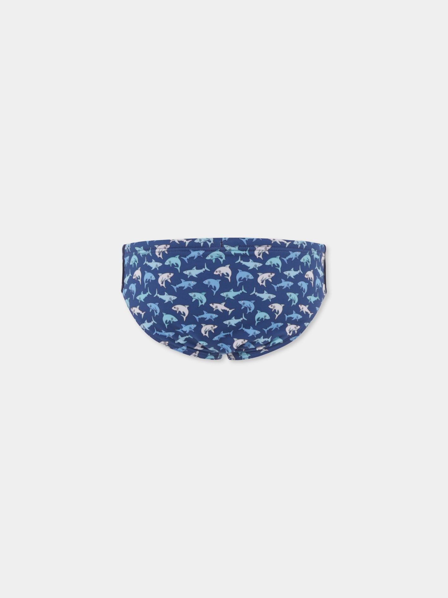 Slip mare blu per bambino con squali all over,Mc2 Saint Barth,BIL0001 01818H
