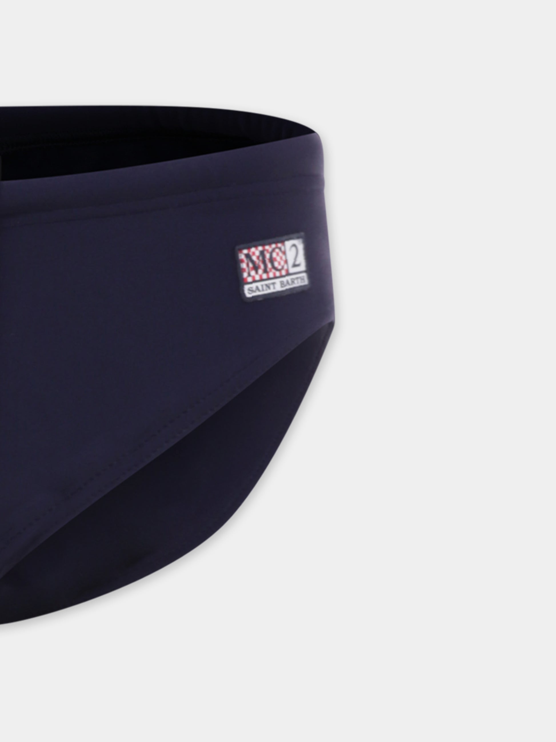 Slip mare blu per bambino con logo,Mc2 Saint Barth,BIL0001 00151H