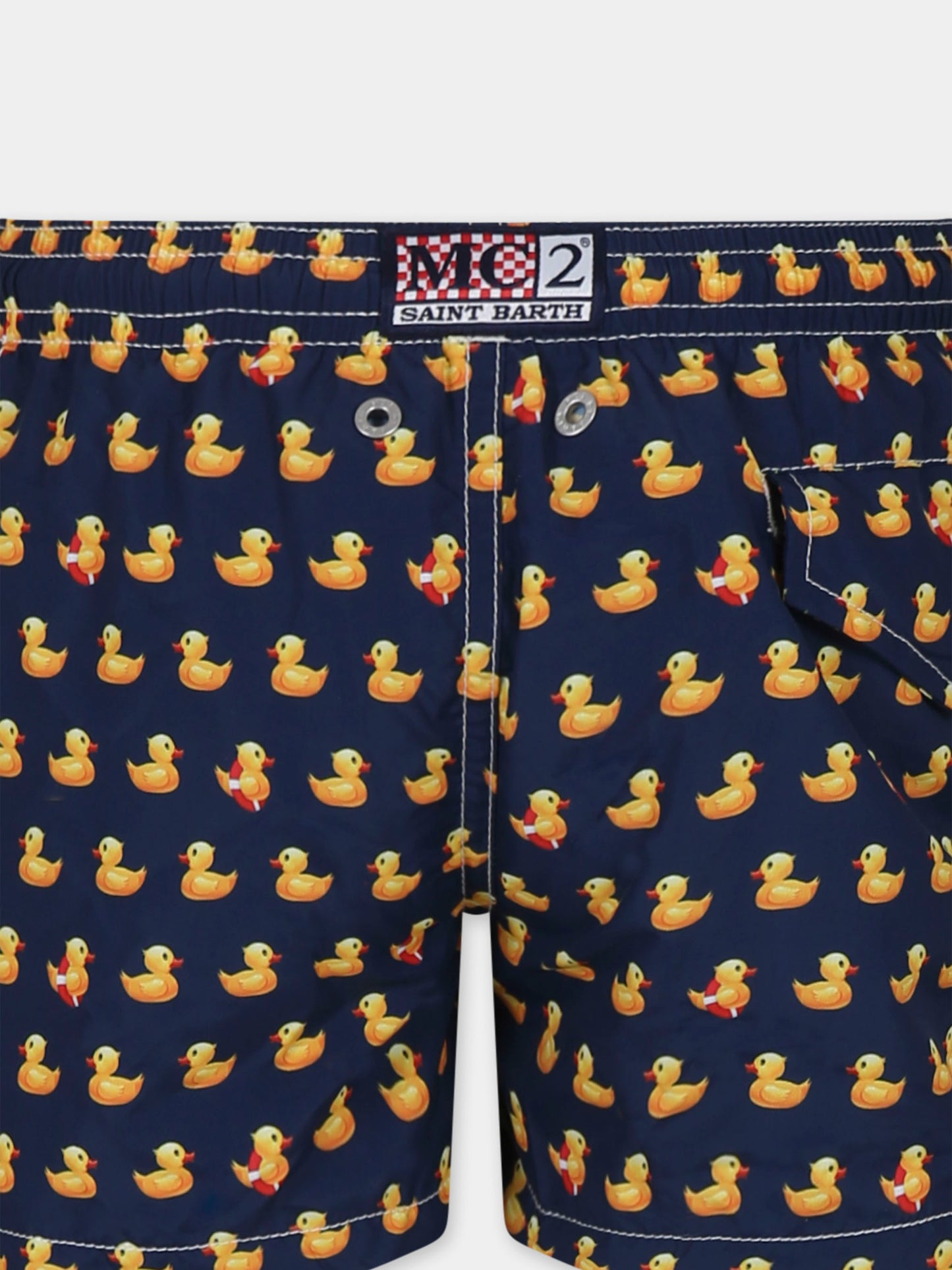 Short de bain bleu pour garçon avec canard