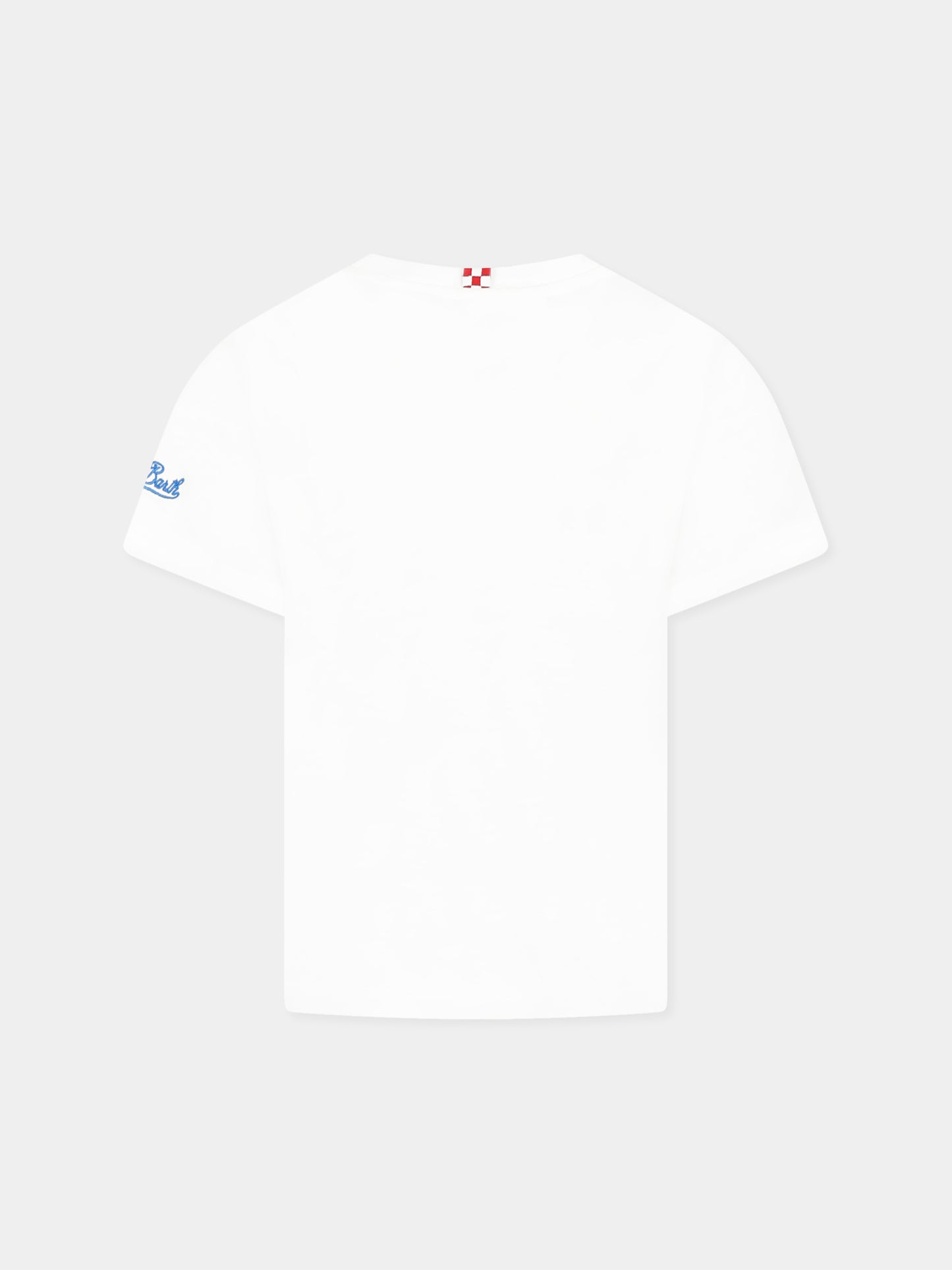 T-shirt blanc pour garçon avec  étoile de mer