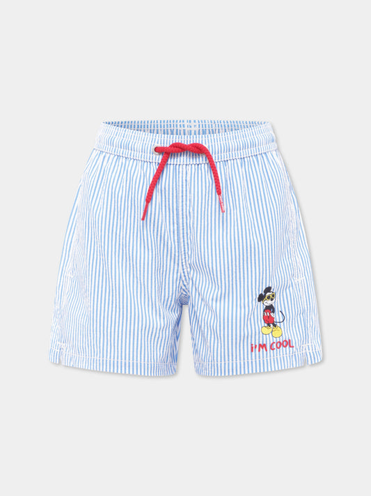 Boxer mare celeste per bambino con Topolino,Mc2 Saint Barth,PATM002 03544H