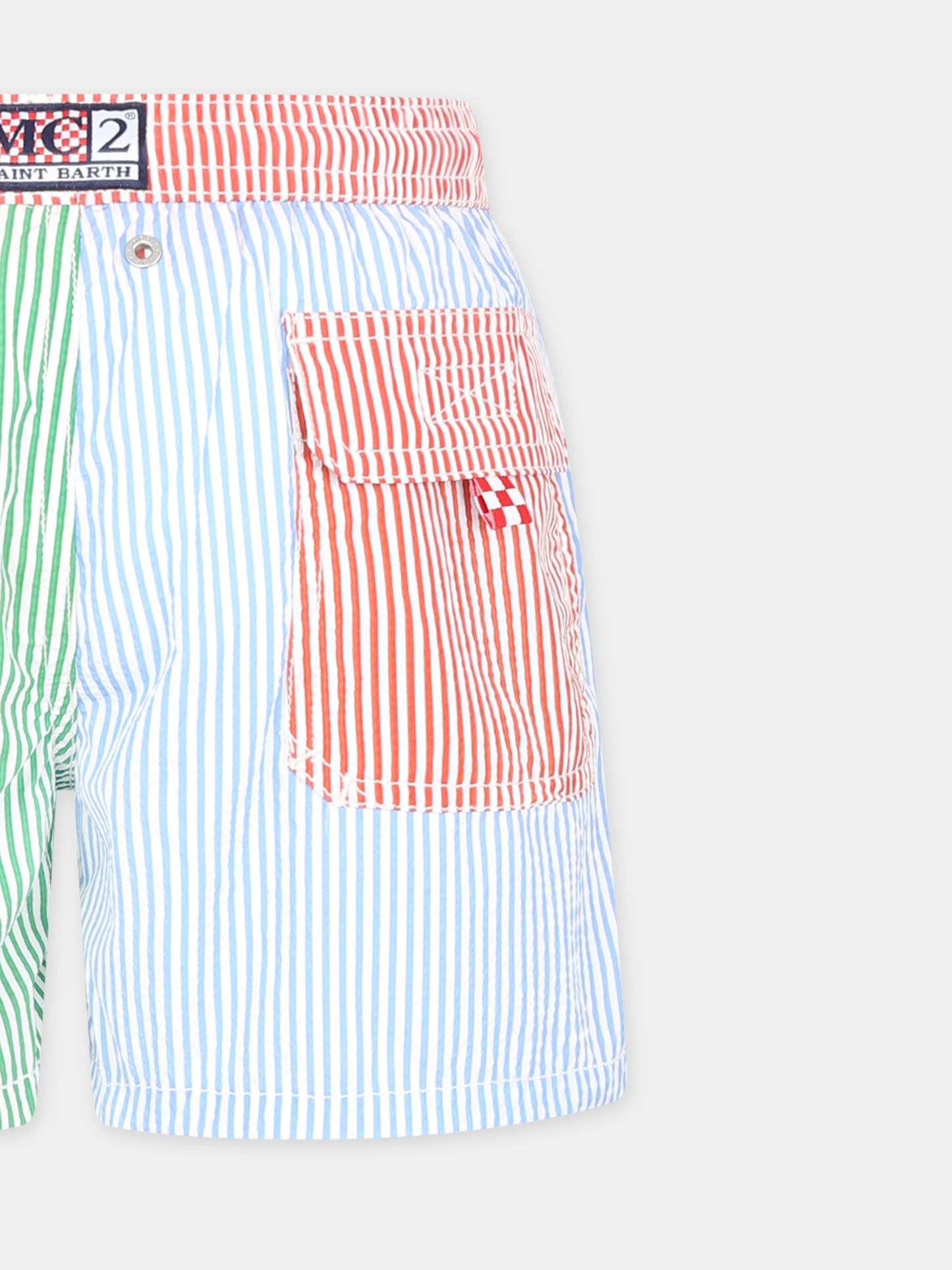 Boxer mare multicolor per bambino con logo,Mc2 Saint Barth,PATM002 00206H