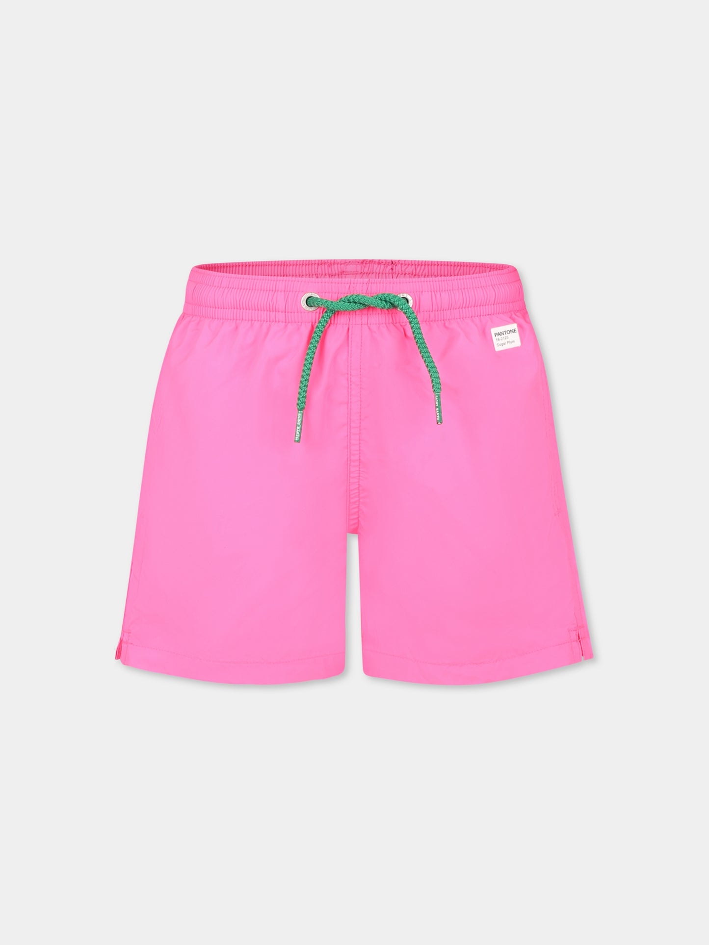 Short de bain fuchsia pour garçon avec logo