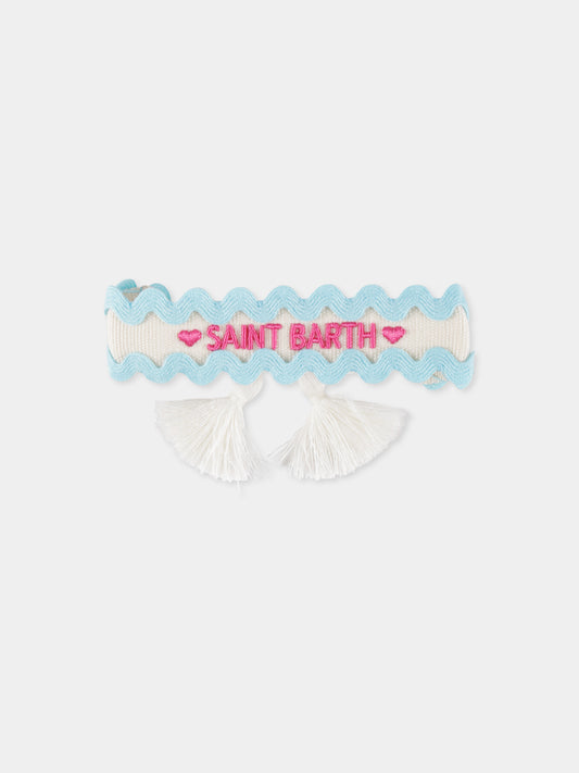Bracelet blanc pour fille avec logo