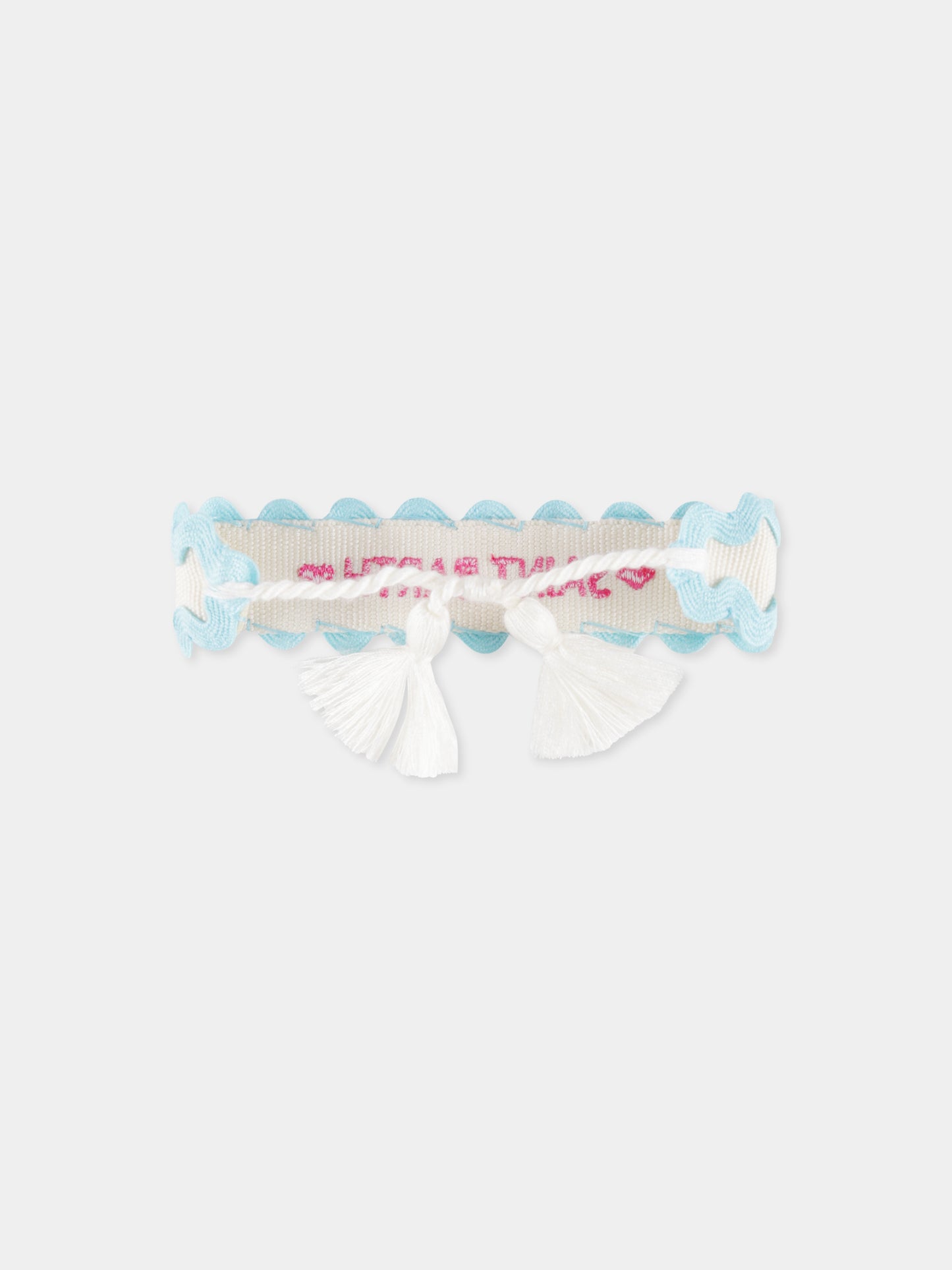 Bracelet blanc pour fille avec logo