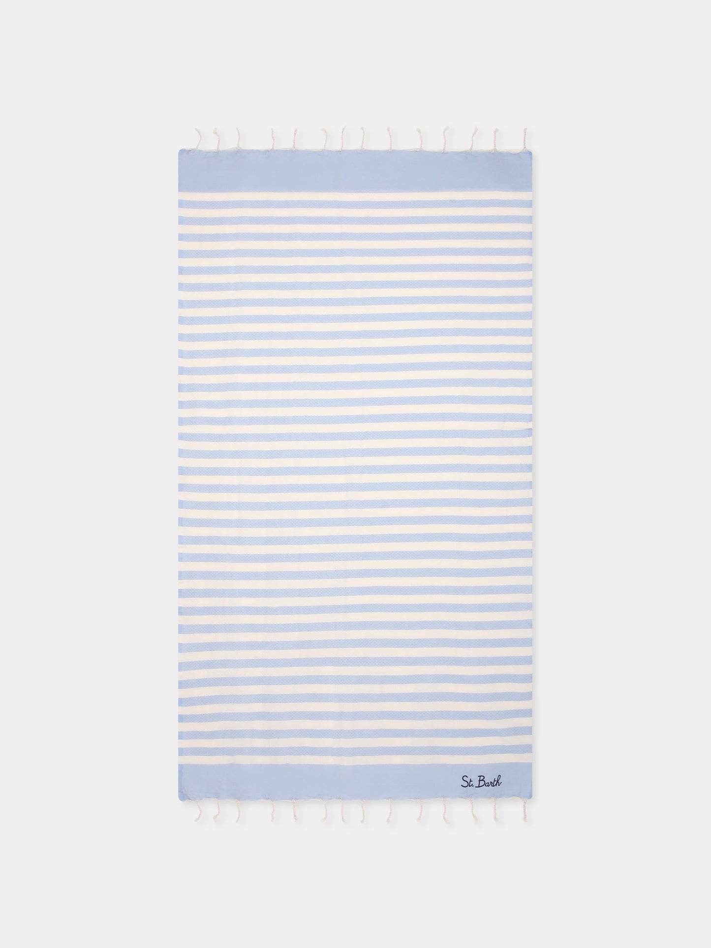 Serviette de plage bleu clair pour garçon avec logo