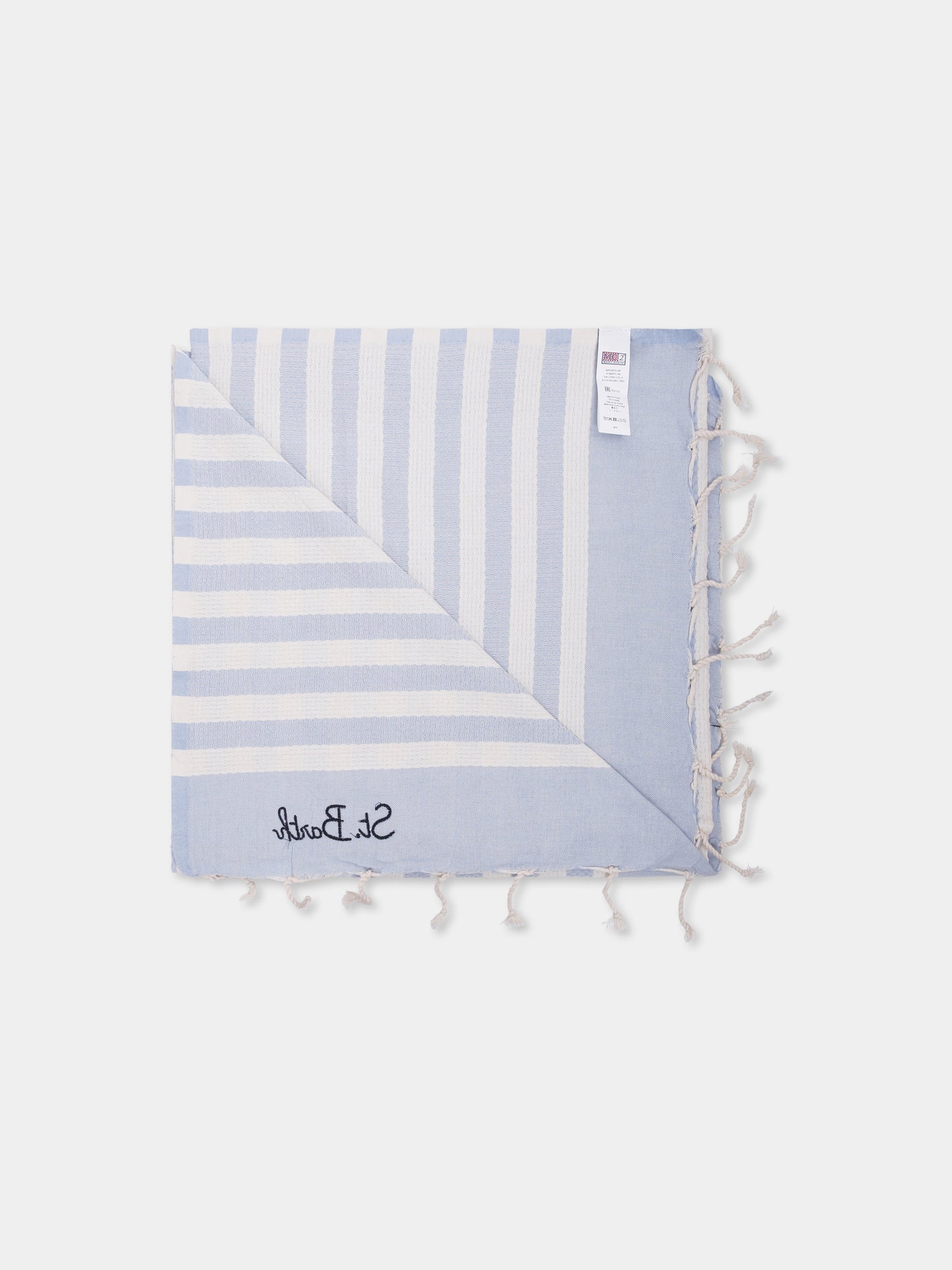 Serviette de plage bleu clair pour garçon avec logo
