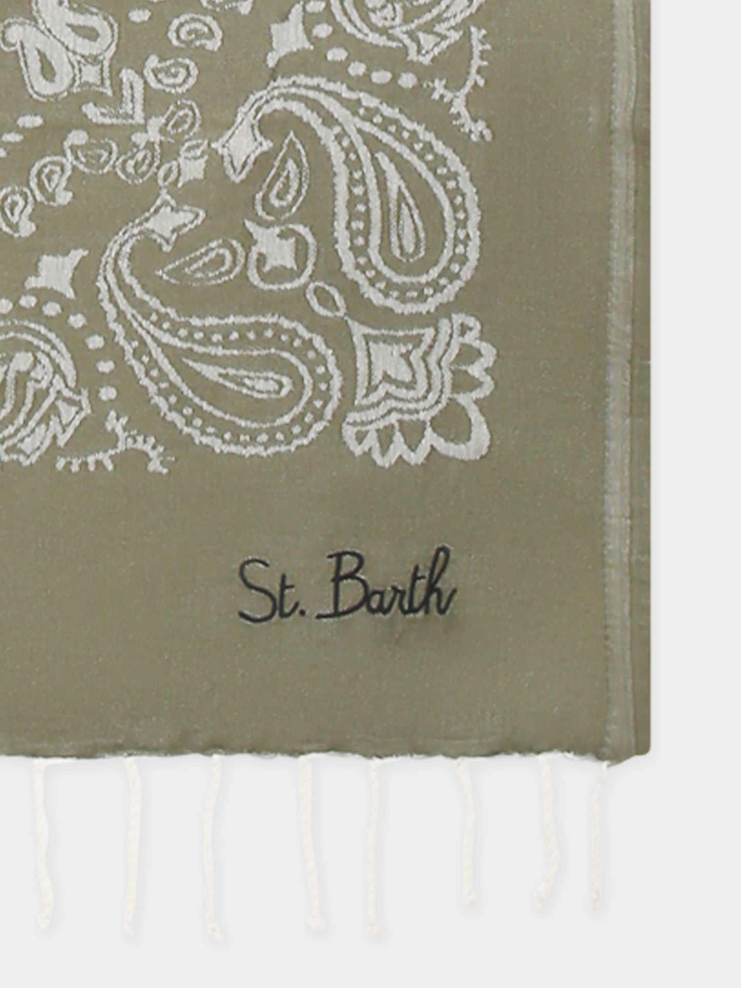 Serviette de plage vert pour enfants avec logo