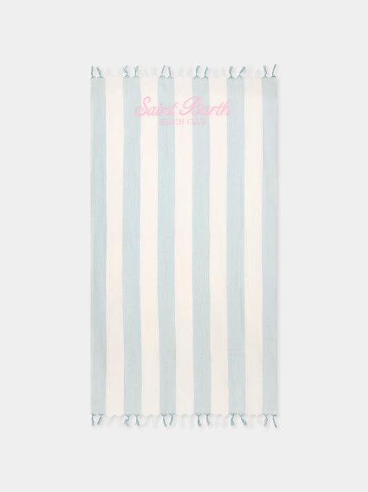 Serviette de plage vert pour fille avec logo