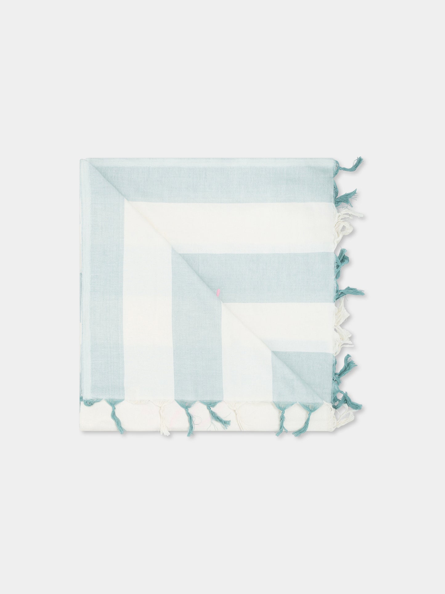 Serviette de plage vert pour fille avec logo