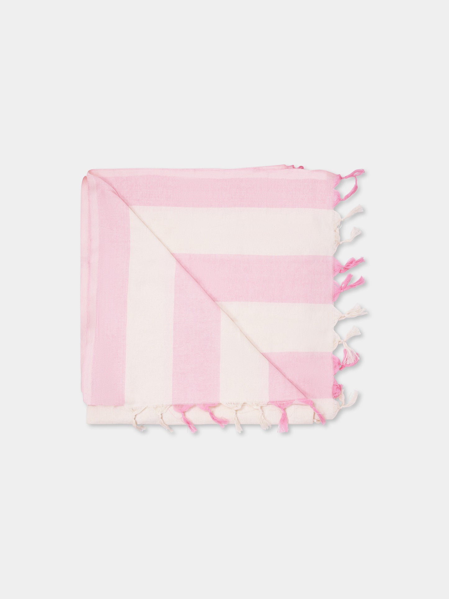 Serviette de plage rose pour fille avec logo