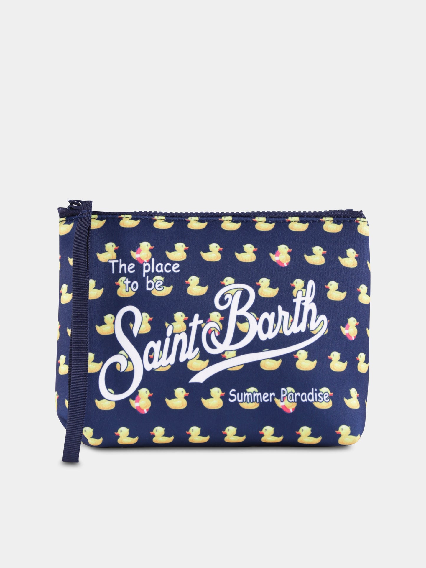 Pochette bleue pour garçon avec canard