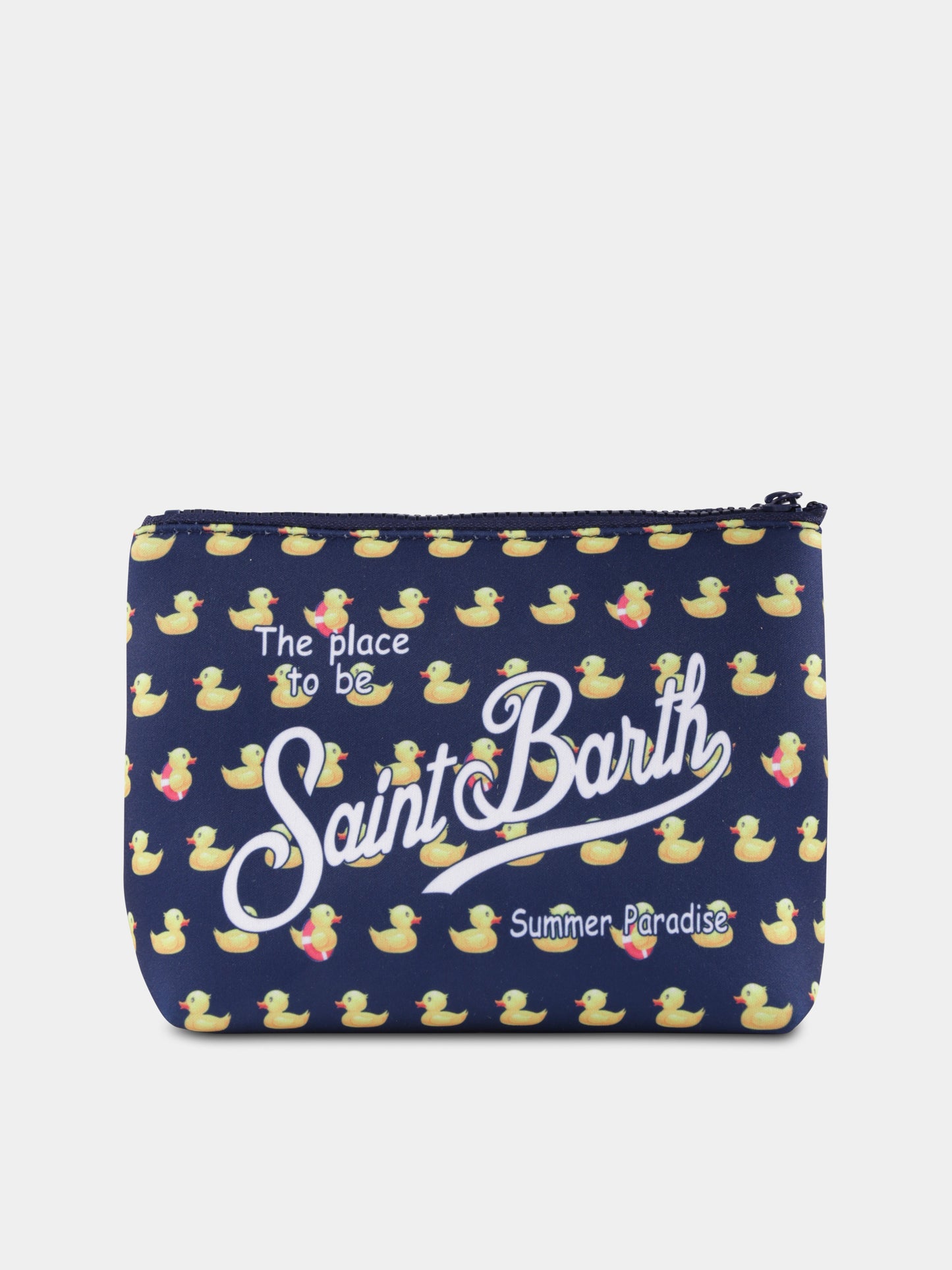 Pochette bleue pour garçon avec canard