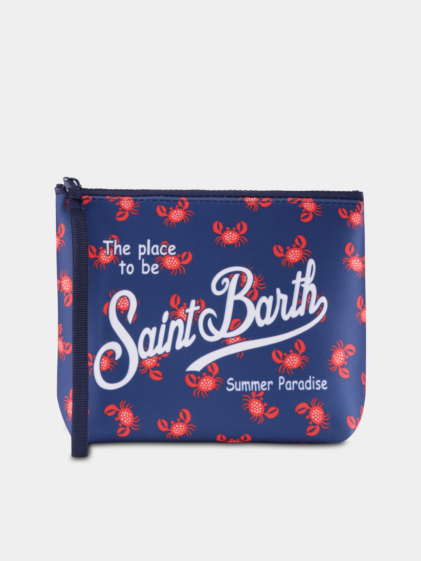 Pochette bleue pour garçon avec crabes