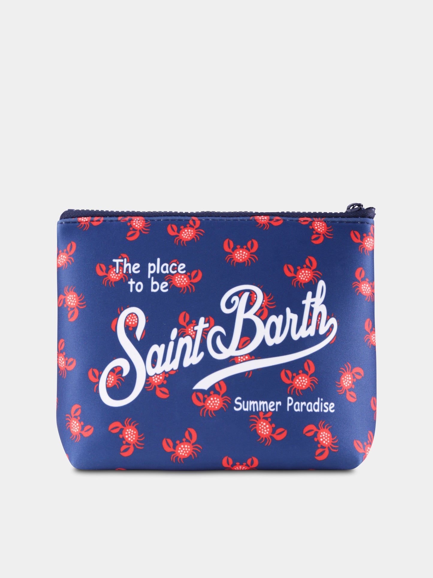 Pochette bleue pour garçon avec crabes
