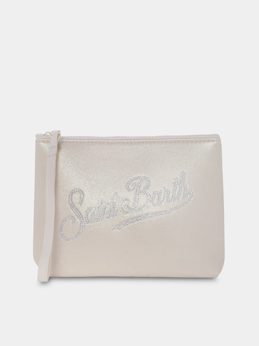 Pochette beige pour fille avec logo
