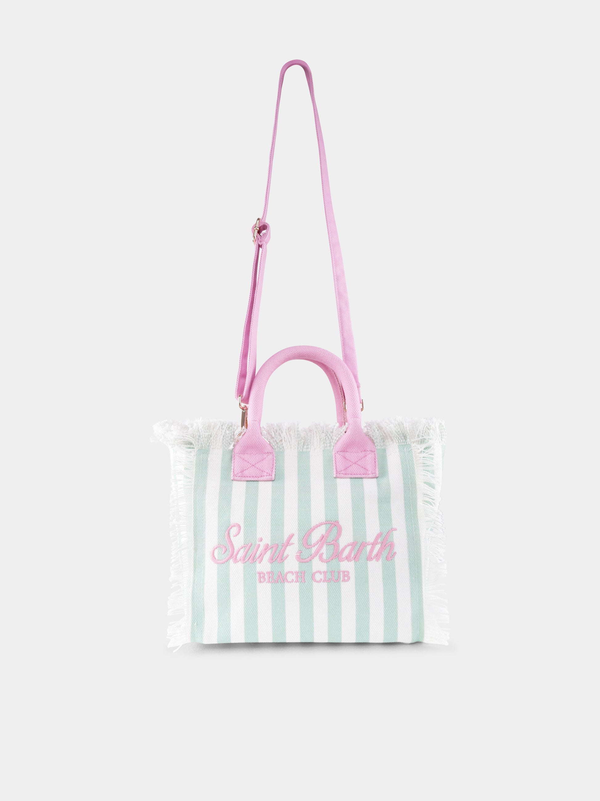 Borsa mare Colette verde per bambina con logo,Mc2 Saint Barth,COL0001 03756H