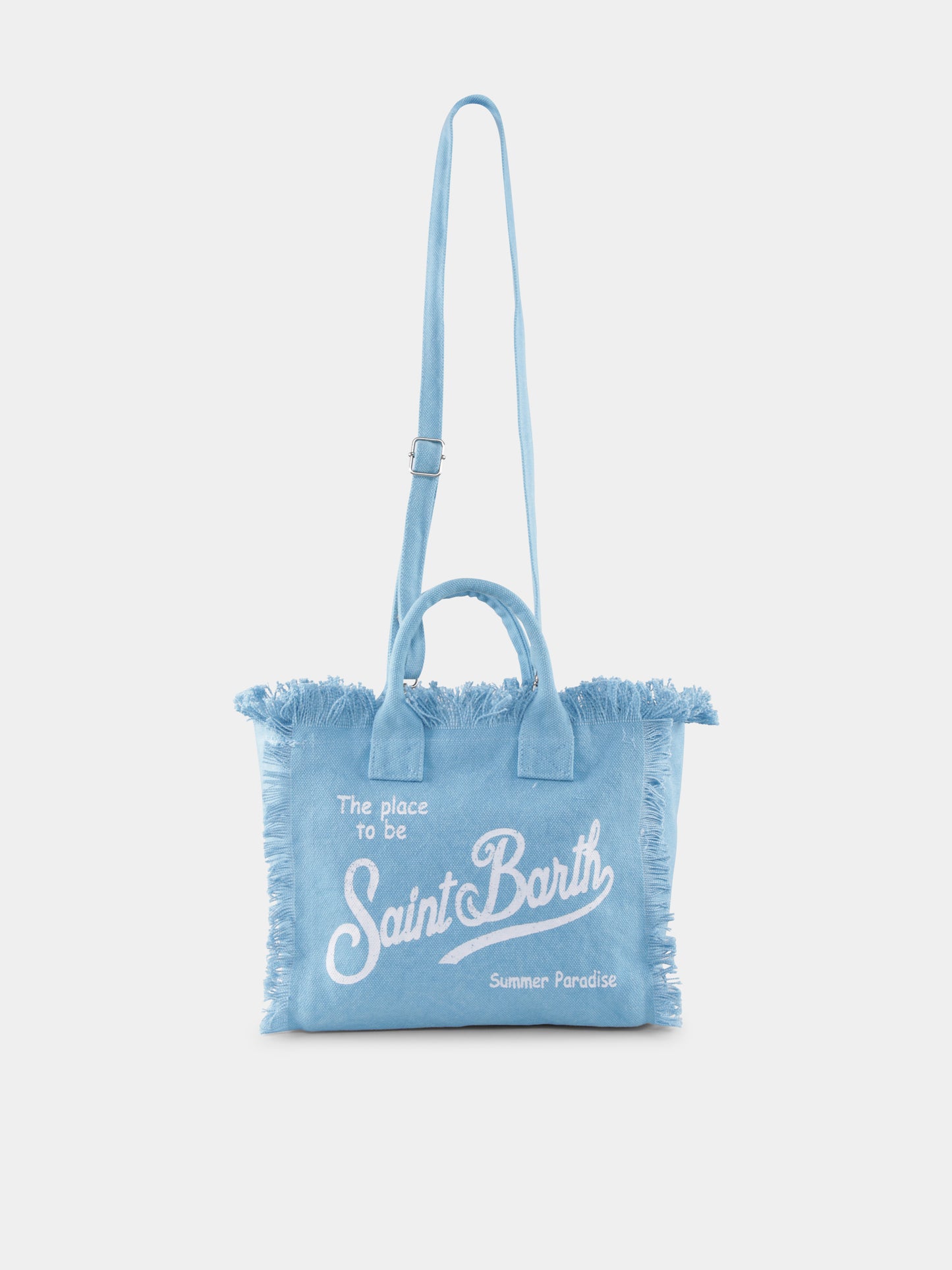 Sac de plage bleu clair pour fille avec logo