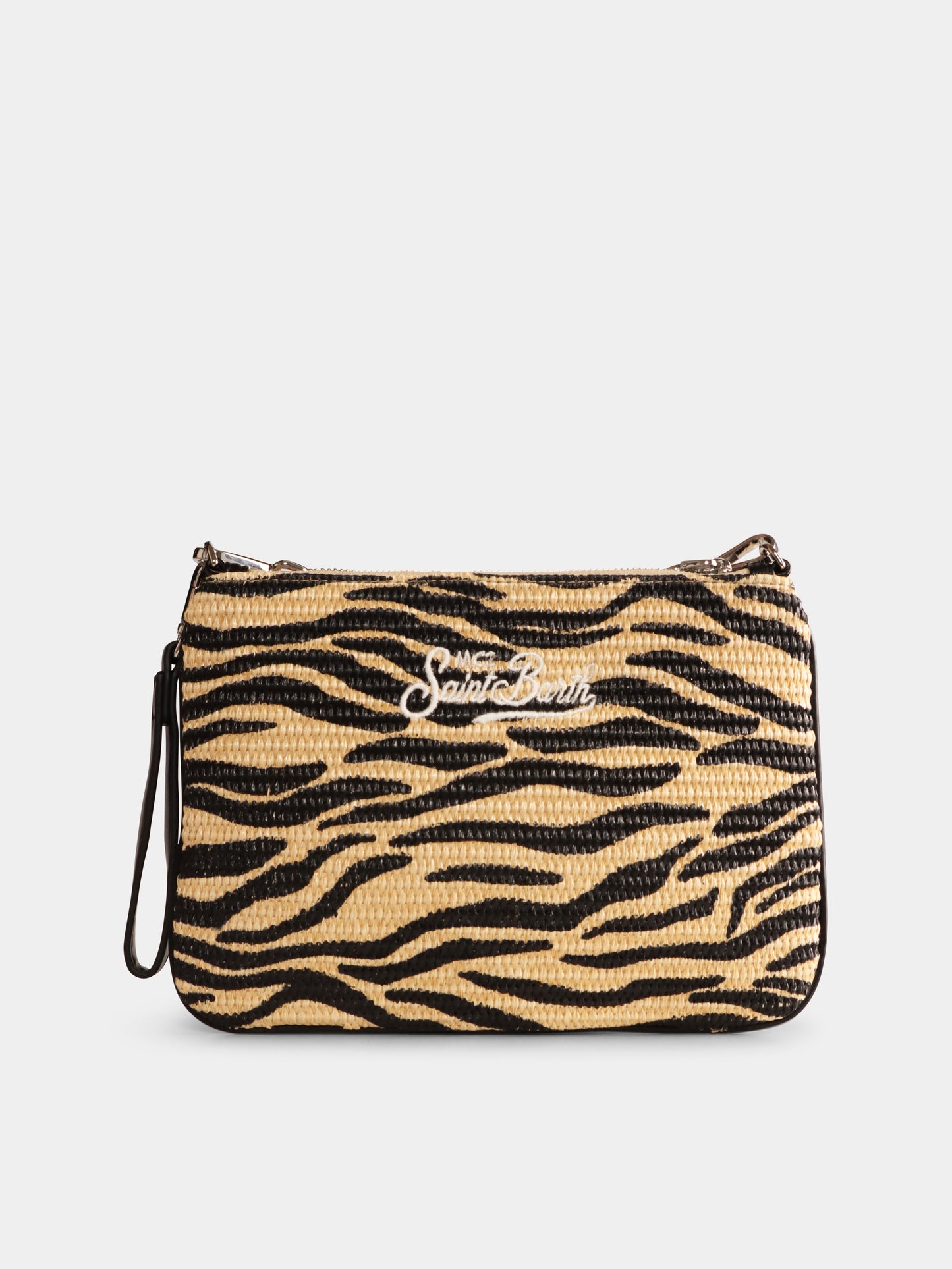 Pochette beige per bambina stampa zebrata e logo,Mc2 Saint Barth,PAR0021 04251H