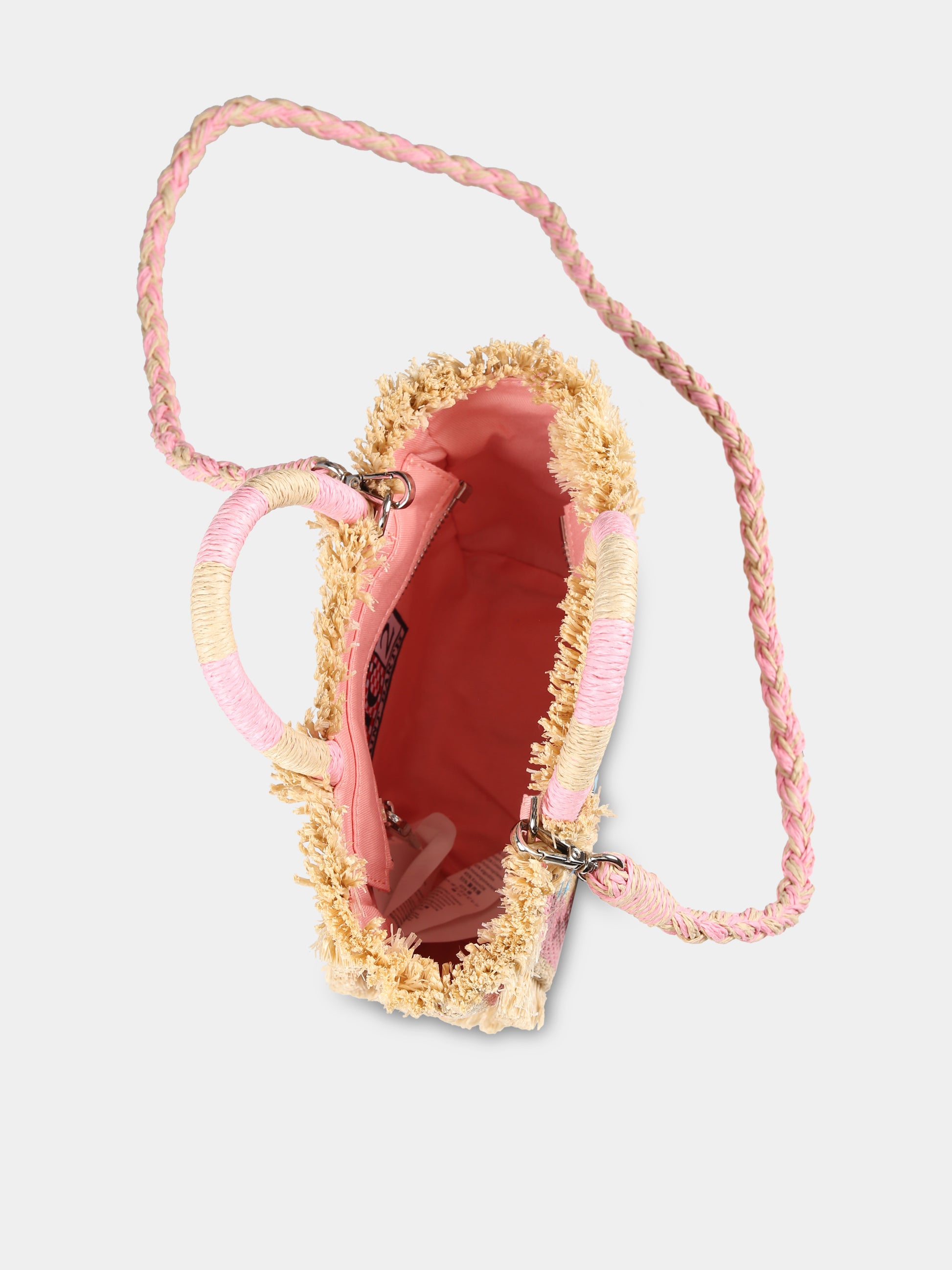 Borsa Vanity Mini beige per bambina con logo,Mc2 Saint Barth,VAMI009 00188H