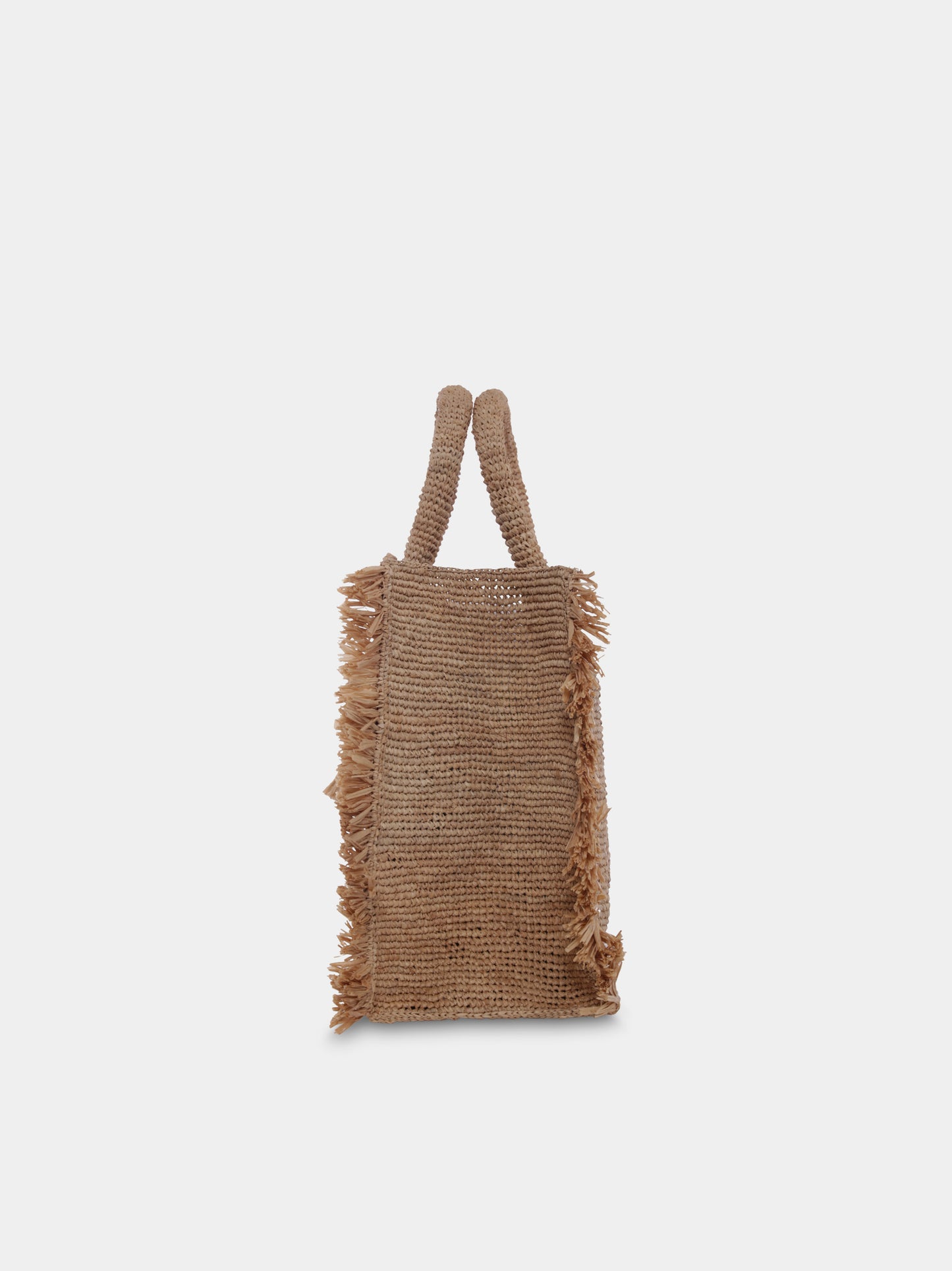 Borsa mare Colette beige per bambina con logo,Mc2 Saint Barth,COL0026 01111H