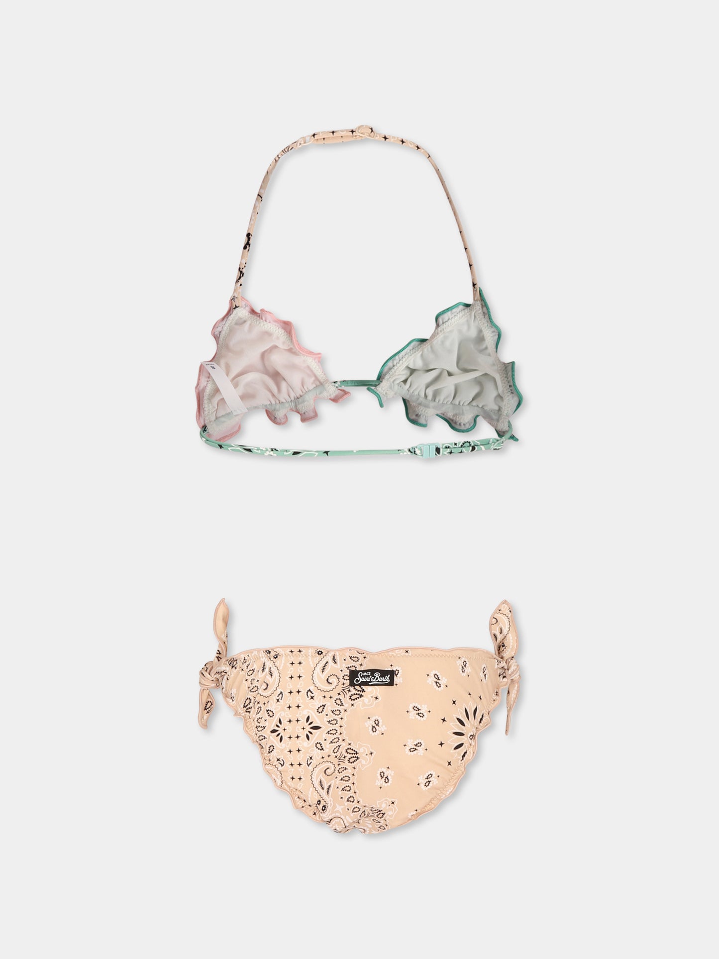 Bikini multicolore pour fille avec imprimé paislyey