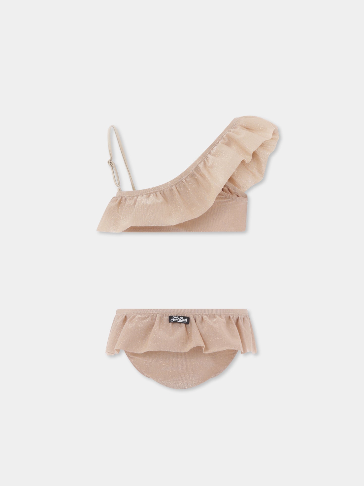 Bikini doré pour fille avec logo