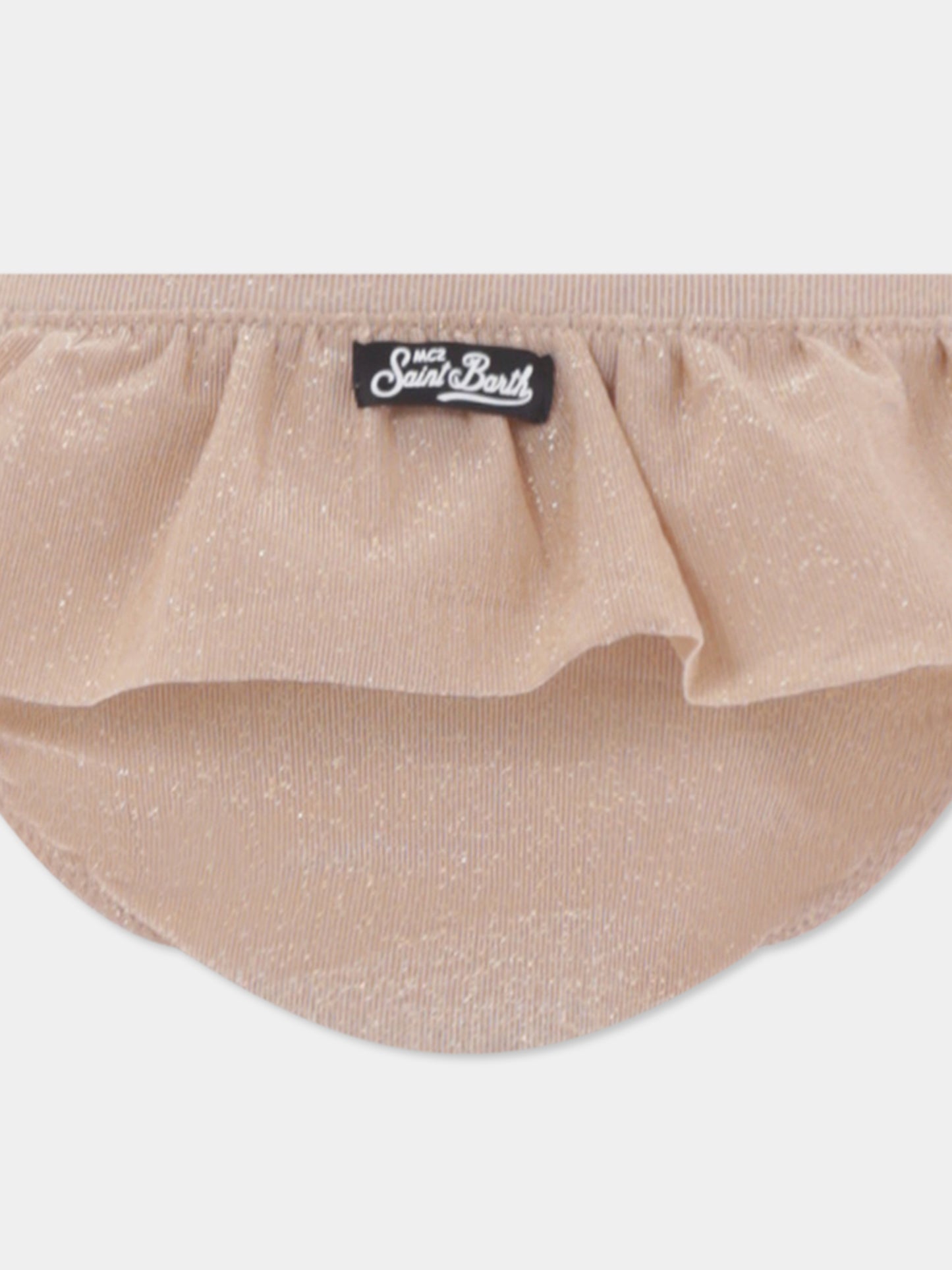 Bikini doré pour fille avec logo